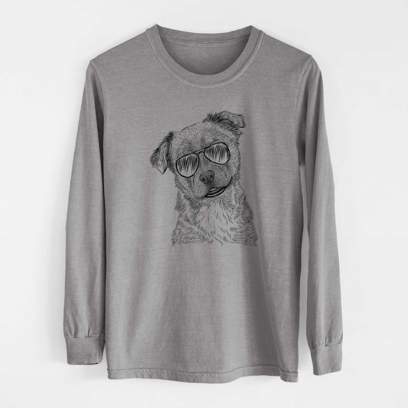 Aviators Loki Bear the Australian Cattle Dog Mix - Heavyweight 100% Cotton Long Sleeve