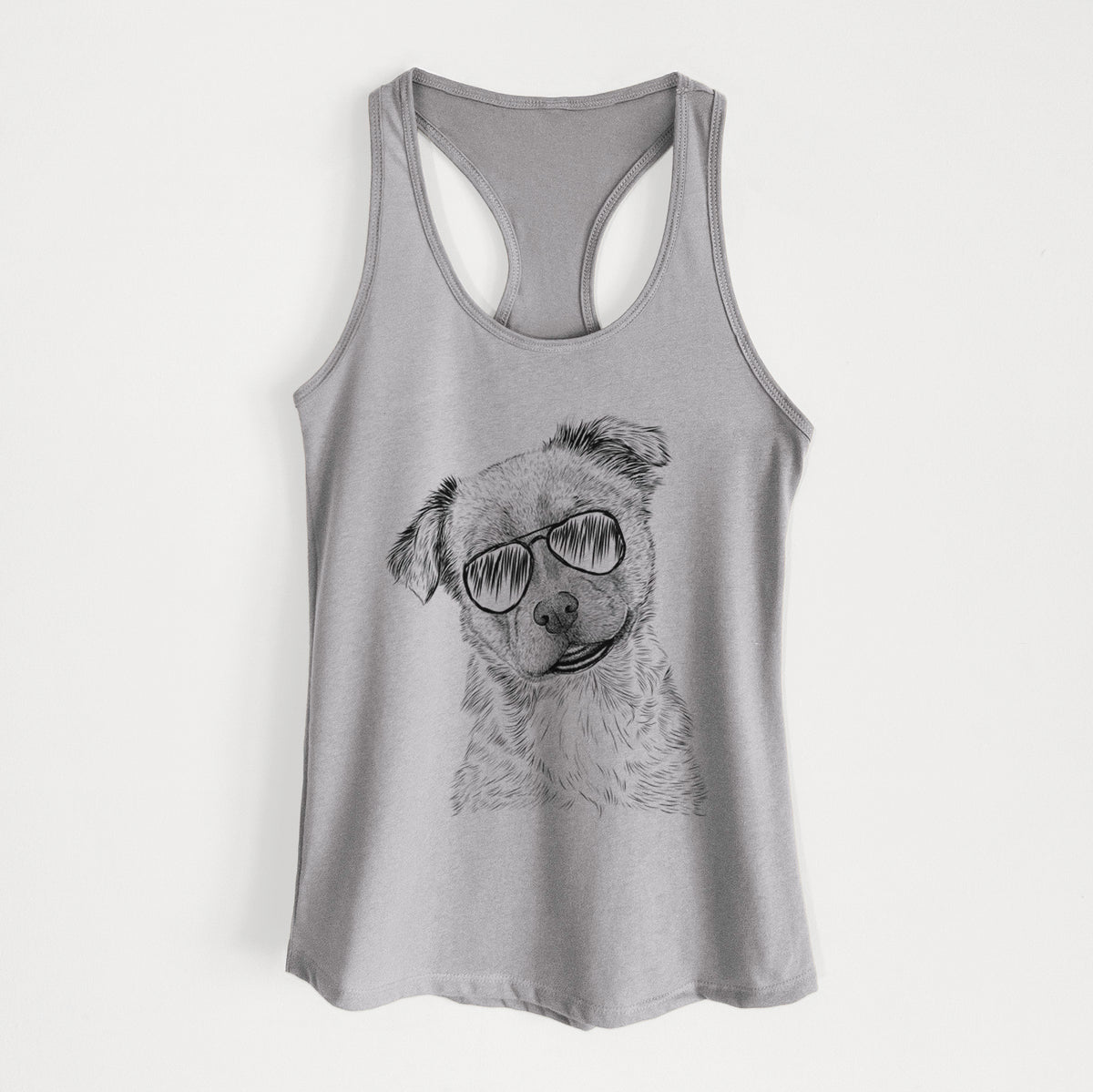 Loki Bear the Australian Cattle Dog Mix - Women's Racerback Tanktop