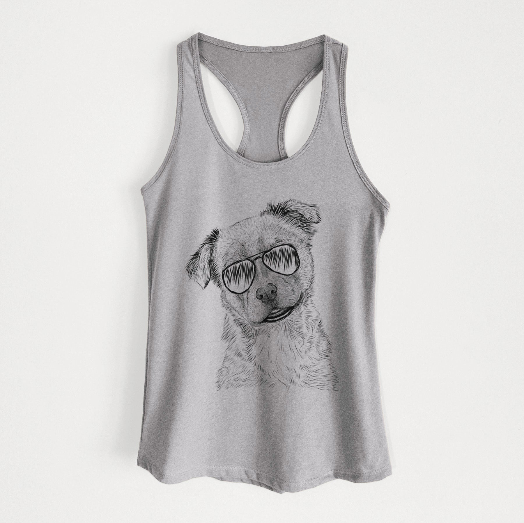 Loki Bear the Australian Cattle Dog Mix - Women's Racerback Tanktop