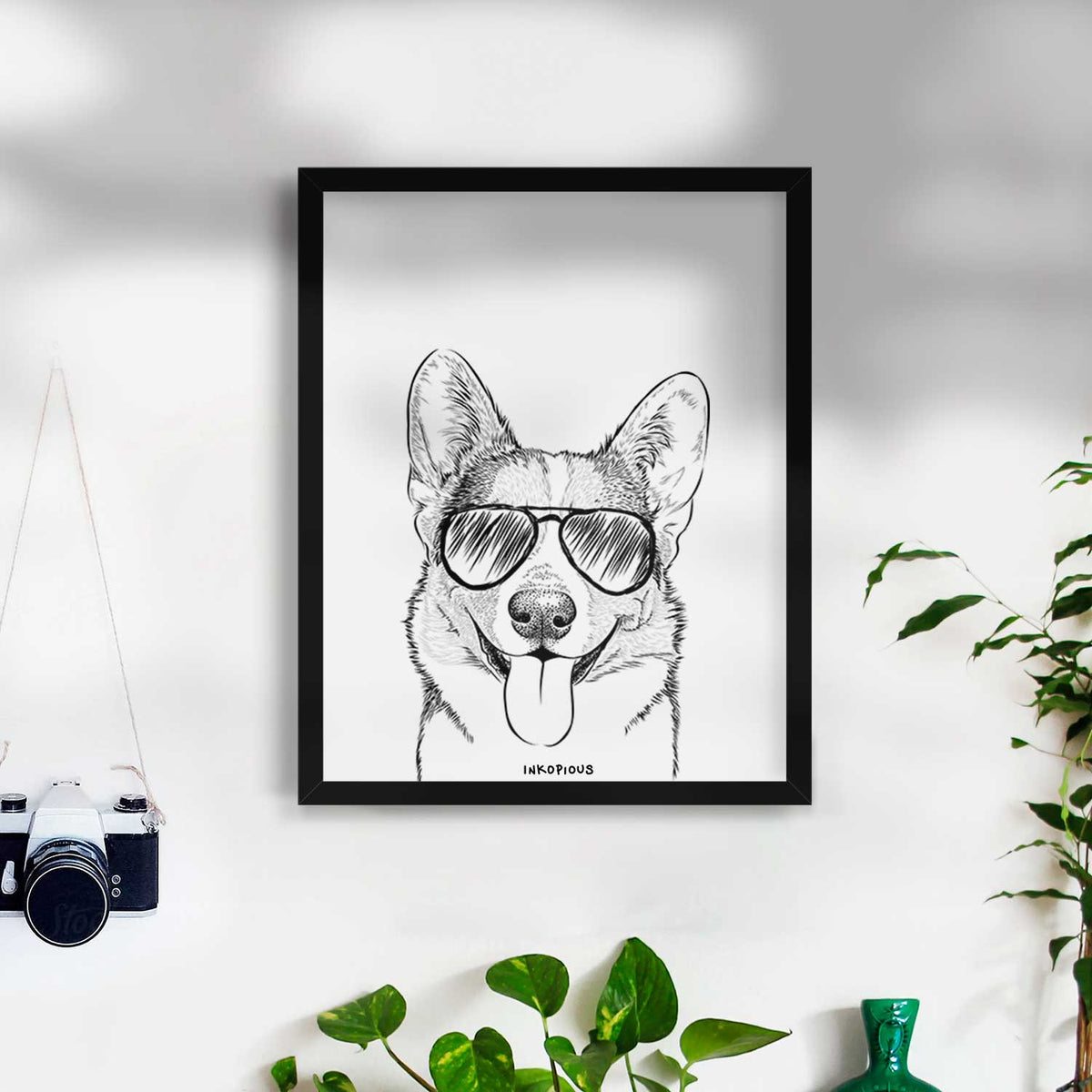 Loki the Corgi Art Print