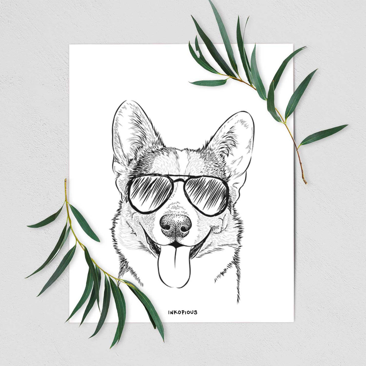 Loki the Corgi Art Print