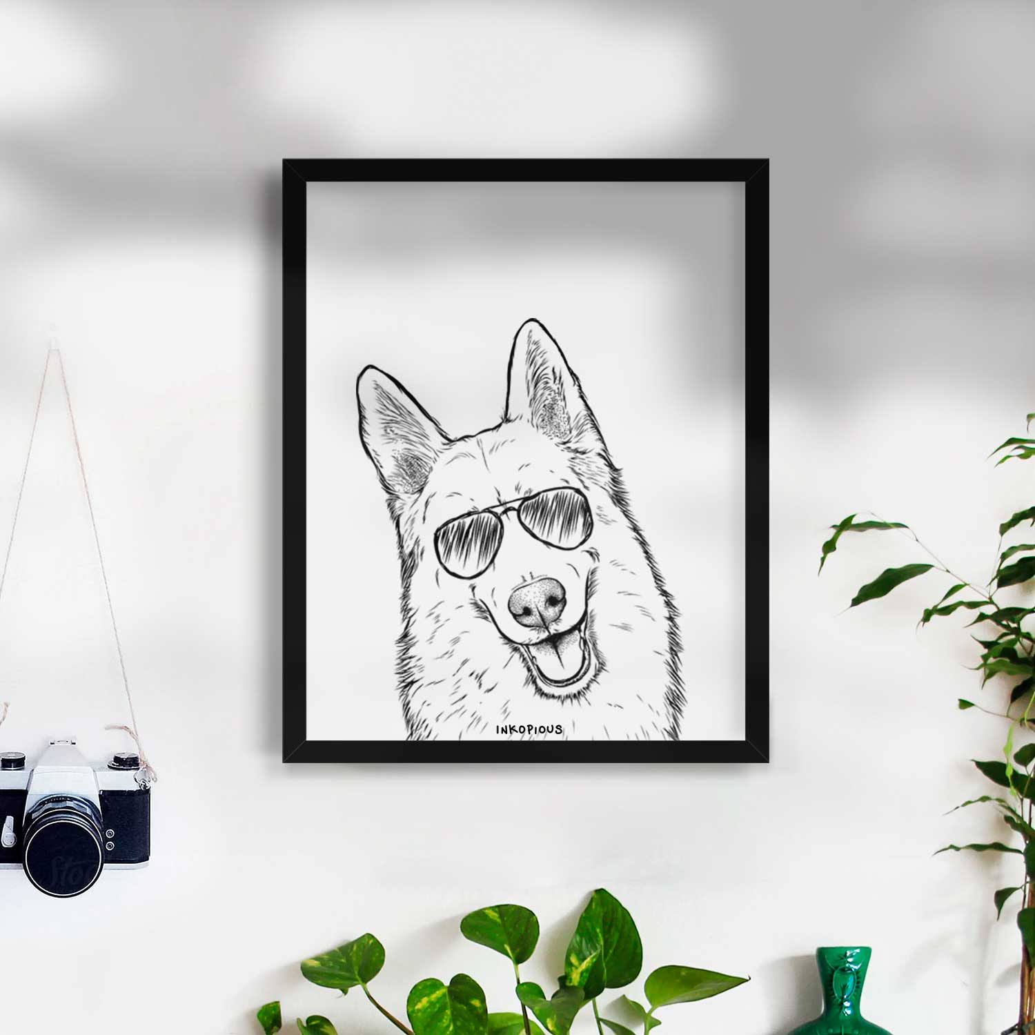 Loki the Husky Shepherd Mix Art Print