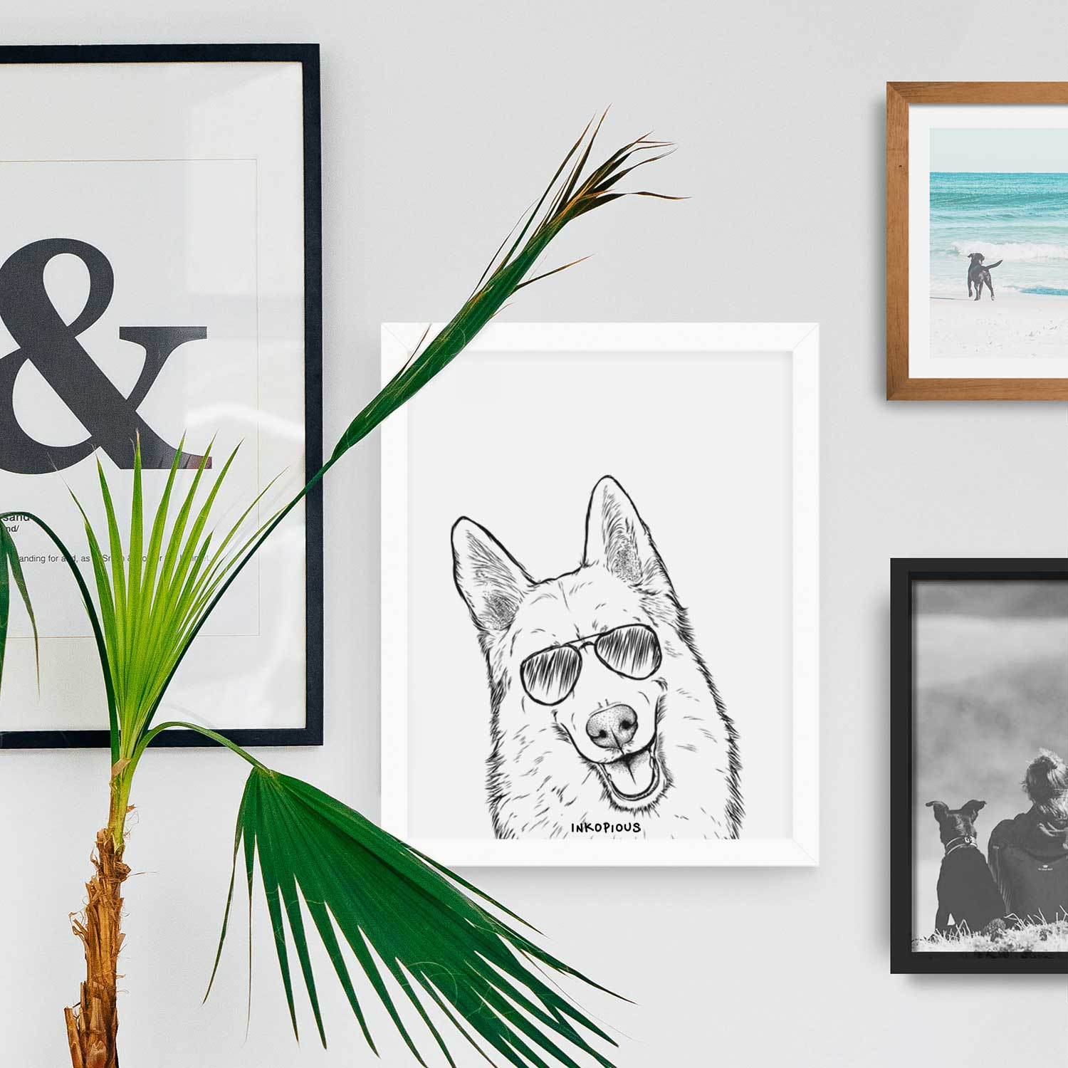 Loki the Husky Shepherd Mix Art Print