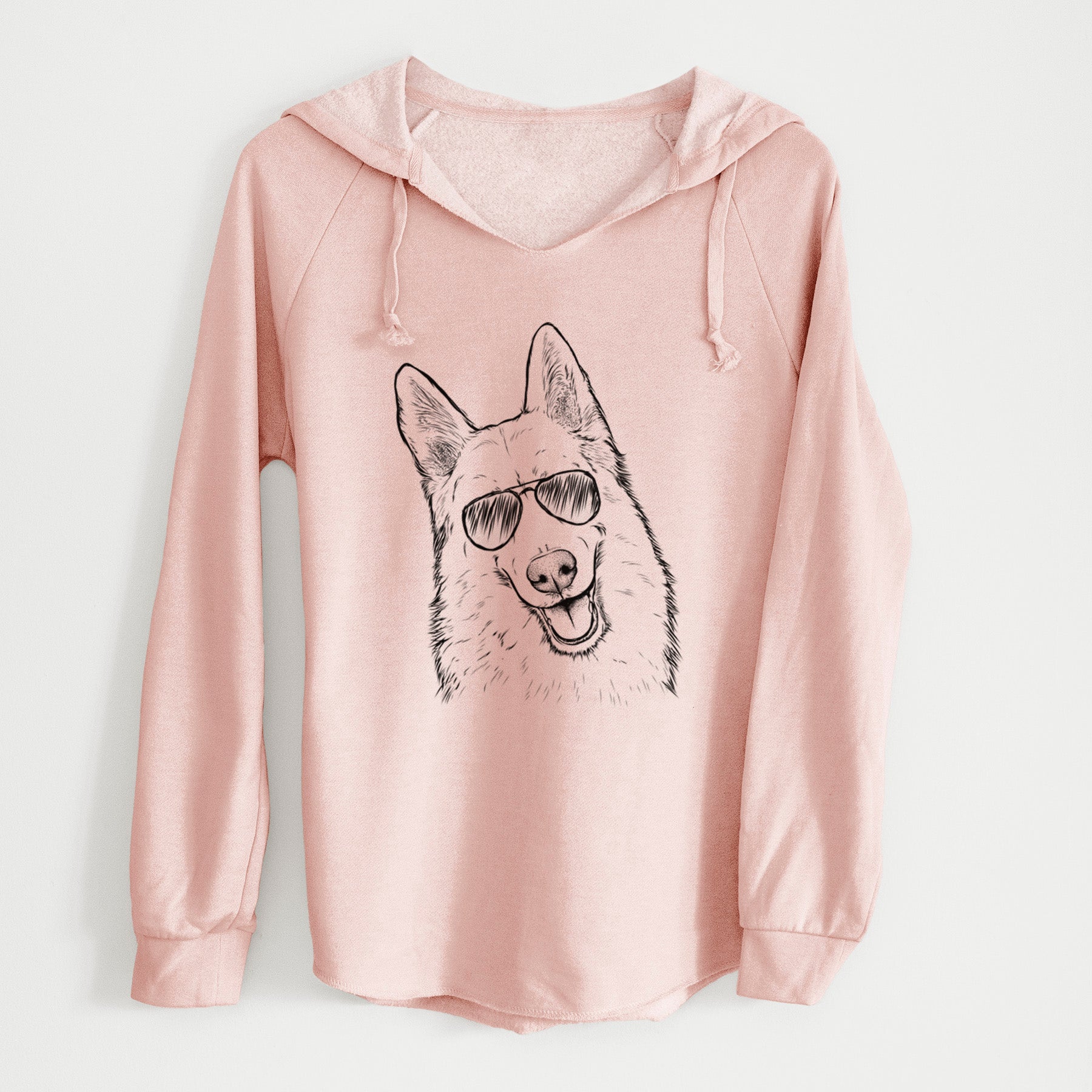 Aviator Loki the Husky Shepherd Mix - Cali Wave Hooded Sweatshirt