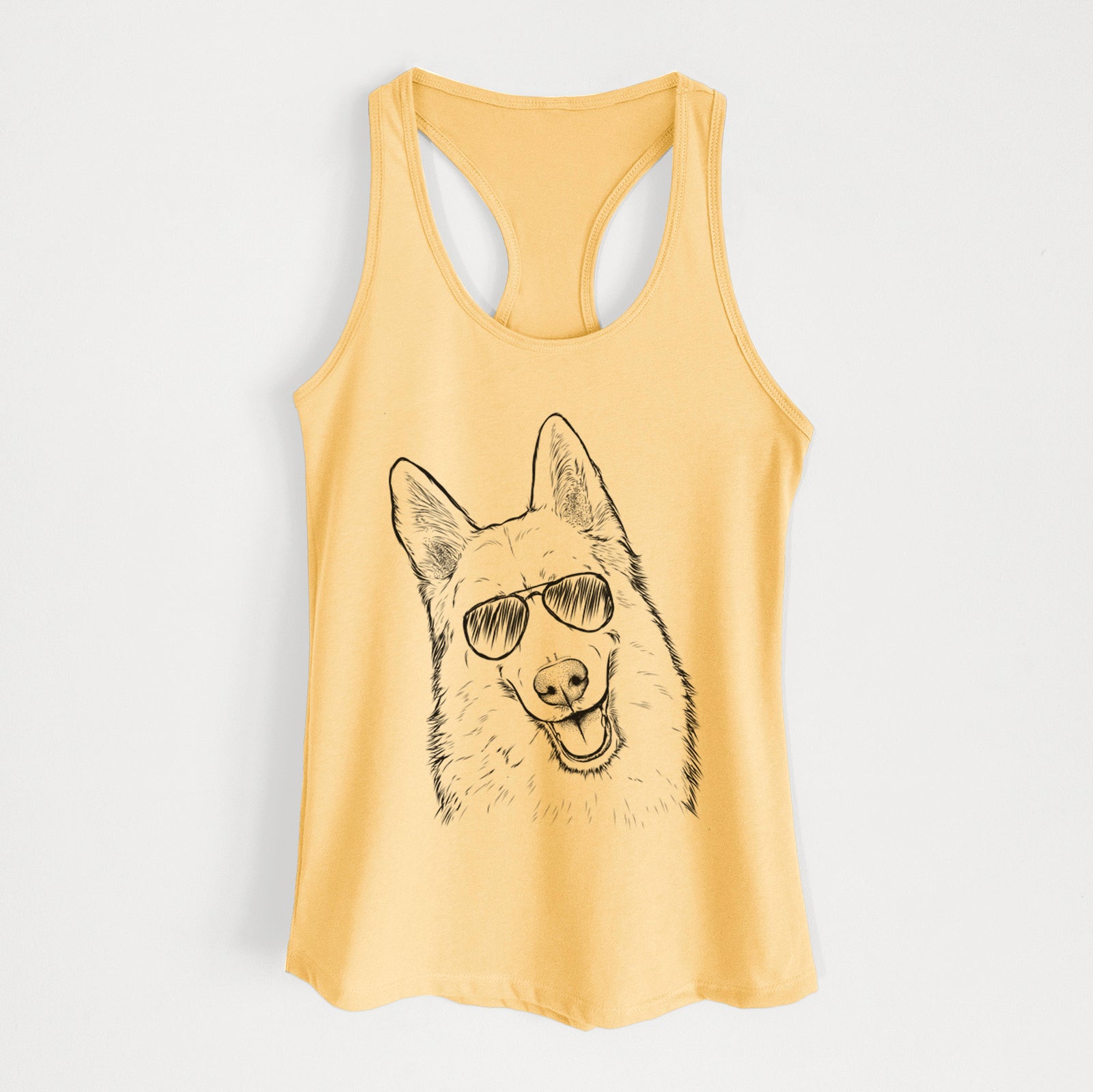 Loki the Husky Shepherd Mix - Women's Racerback Tanktop