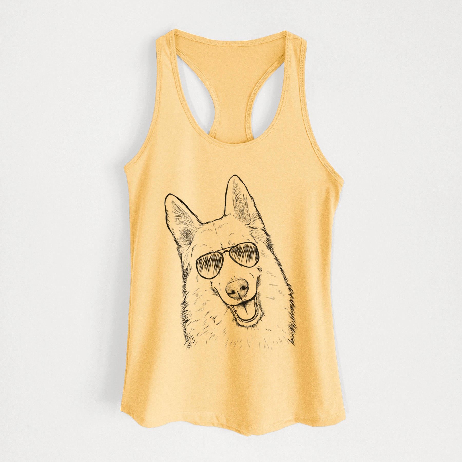 Loki the Husky Shepherd Mix - Women's Racerback Tanktop