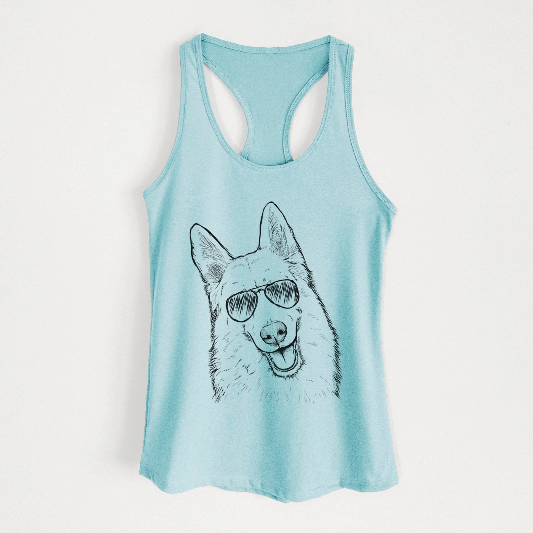 Loki the Husky Shepherd Mix - Women's Racerback Tanktop