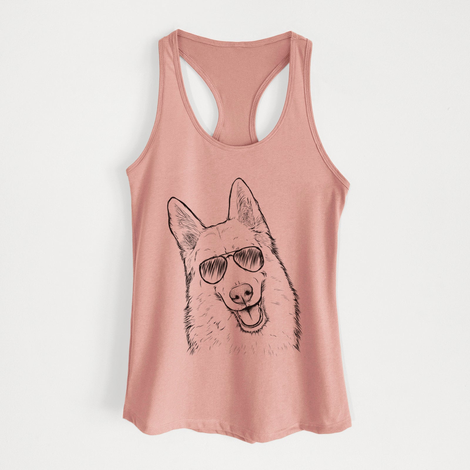 Loki the Husky Shepherd Mix - Women's Racerback Tanktop