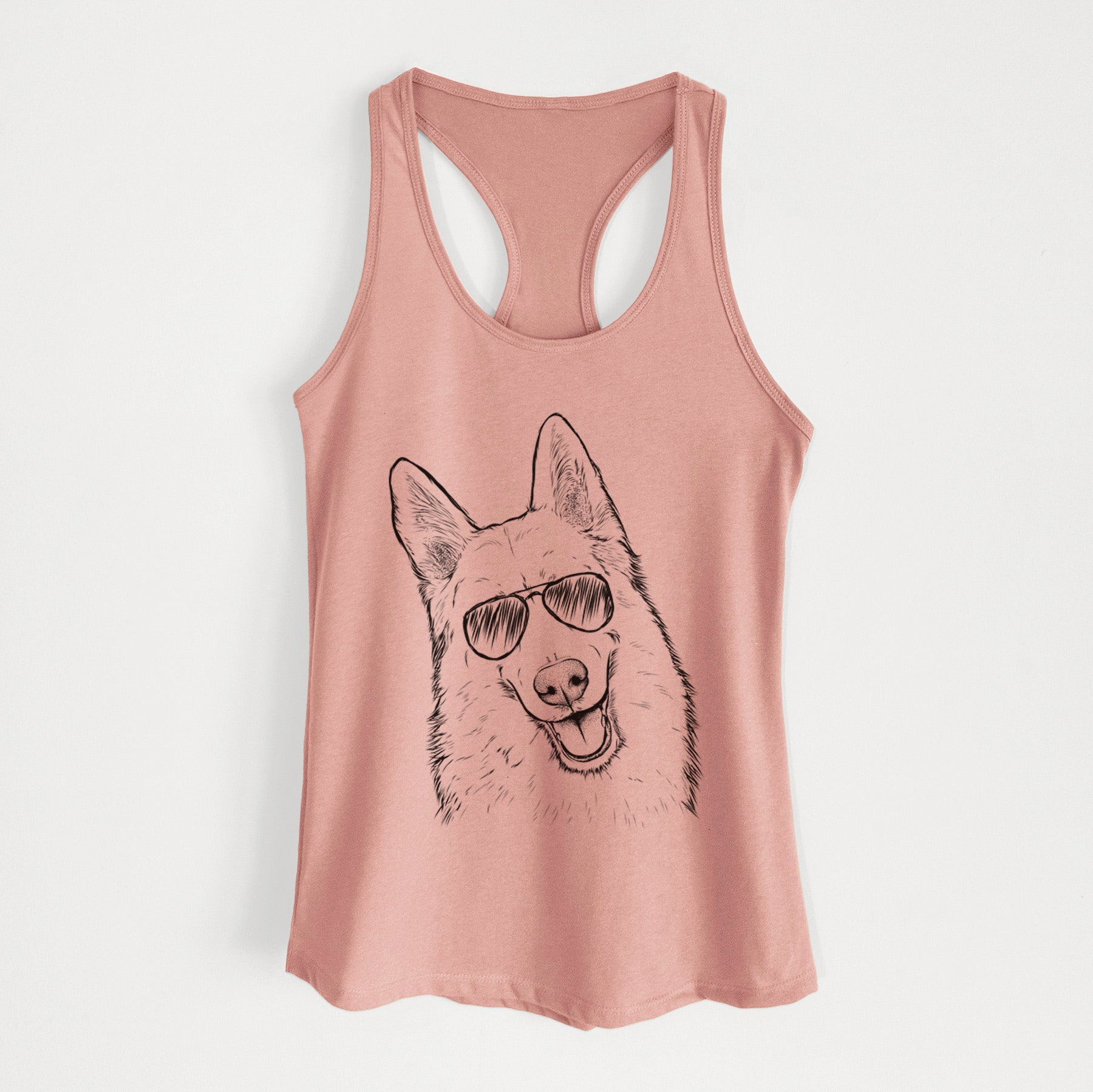 Loki the Husky Shepherd Mix - Women's Racerback Tanktop