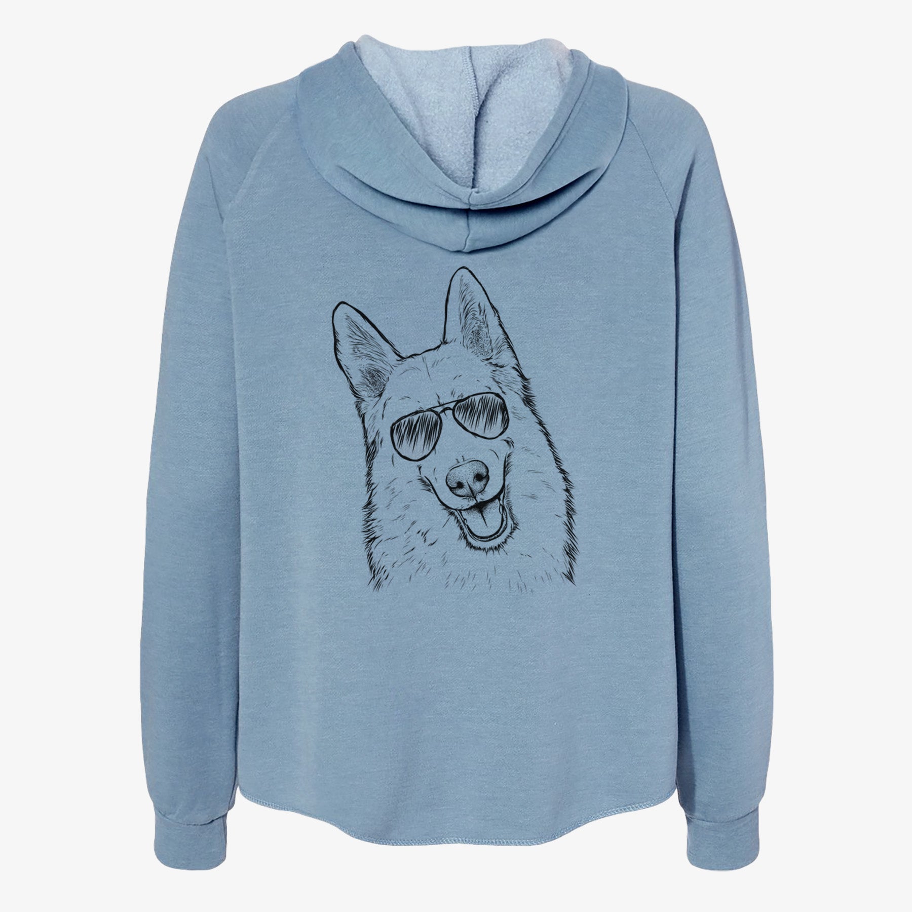 Loki the Husky Shepherd Mix - Women's Cali Wave Zip-Up Sweatshirt