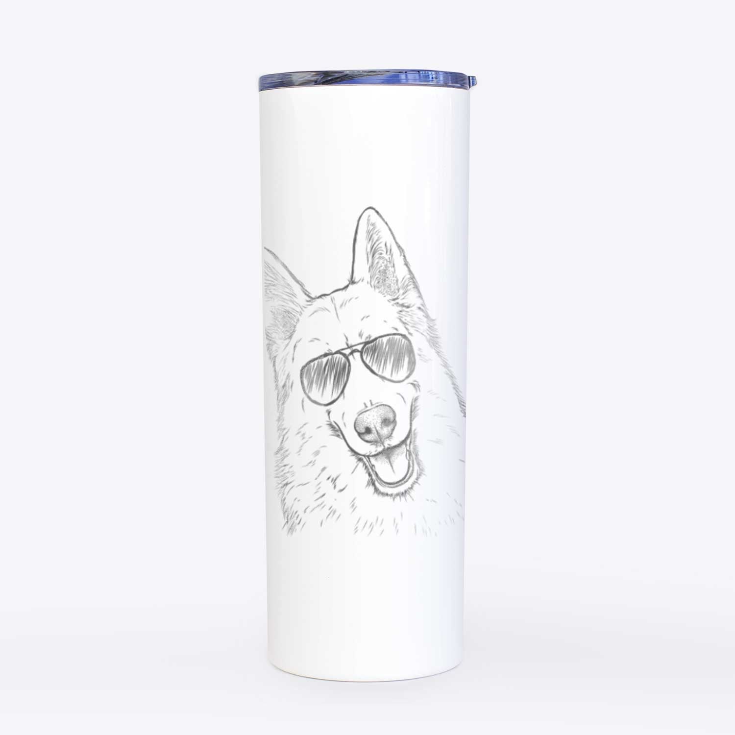 Loki the Husky Shepherd Mix - 20oz Skinny Tumbler