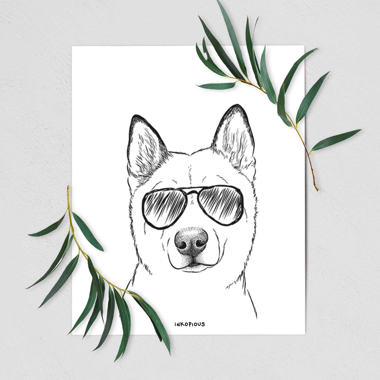 London the Siberian Husky Art Print