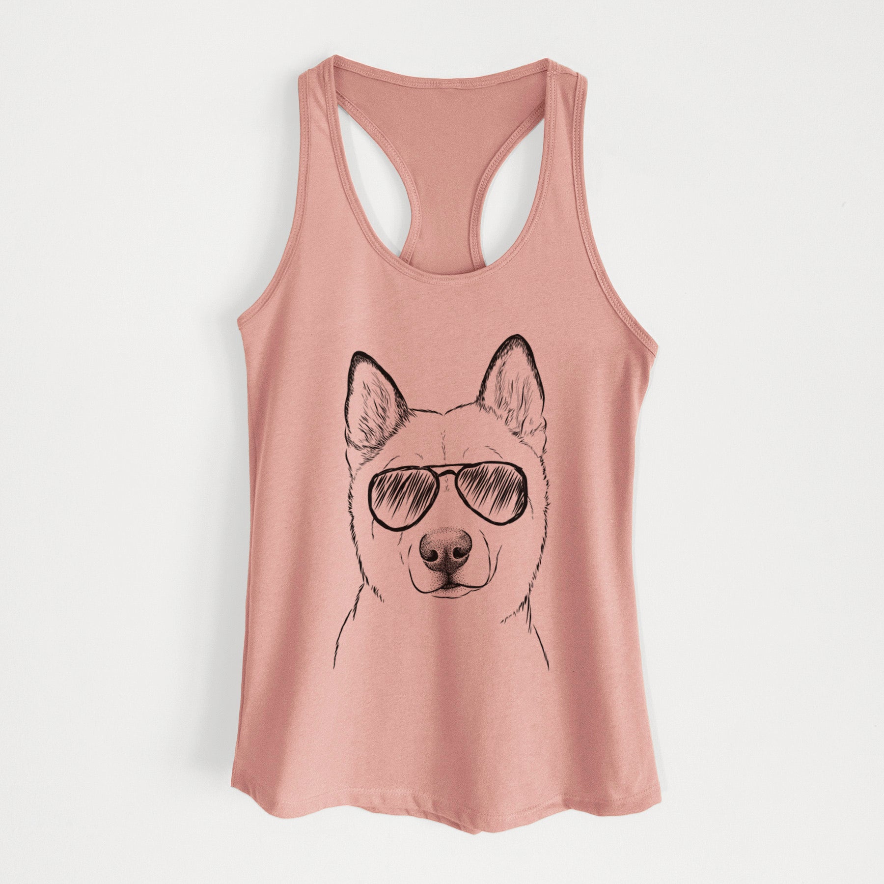 London the Siberian Husky - Women's Racerback Tanktop