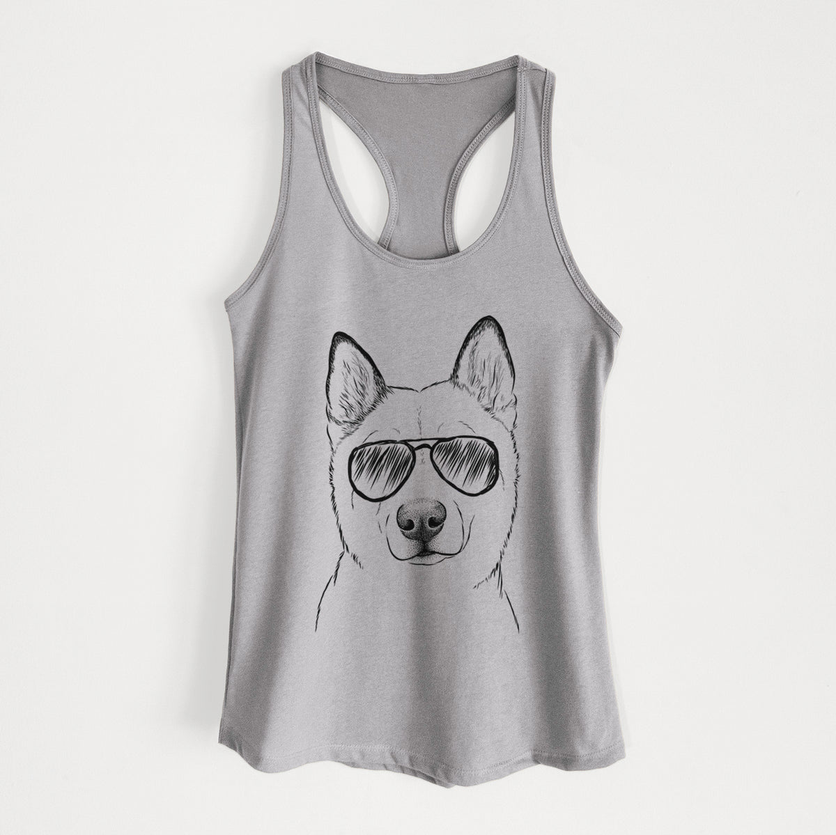 London the Siberian Husky - Women's Racerback Tanktop
