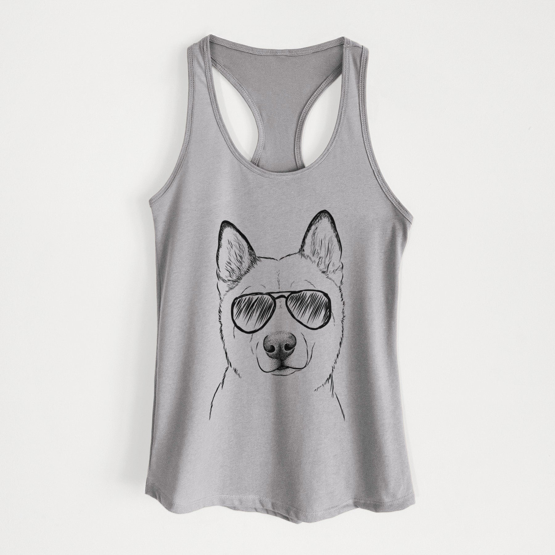 London the Siberian Husky - Women's Racerback Tanktop