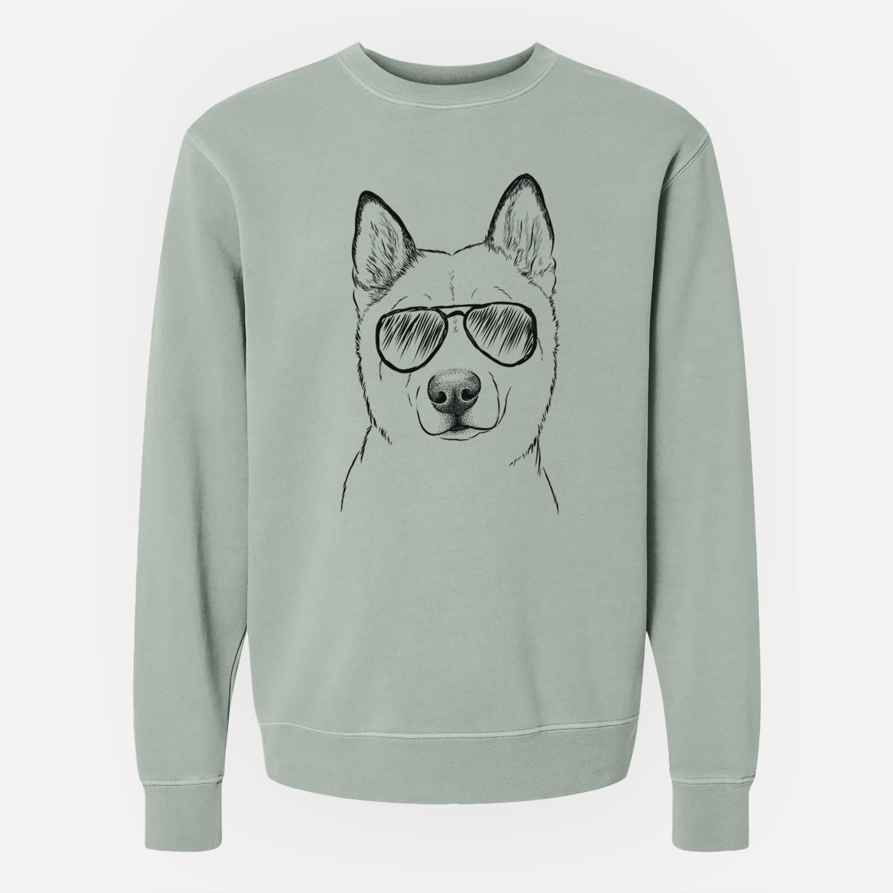 Aviator London the Siberian Husky - Unisex Pigment Dyed Crew Sweatshirt