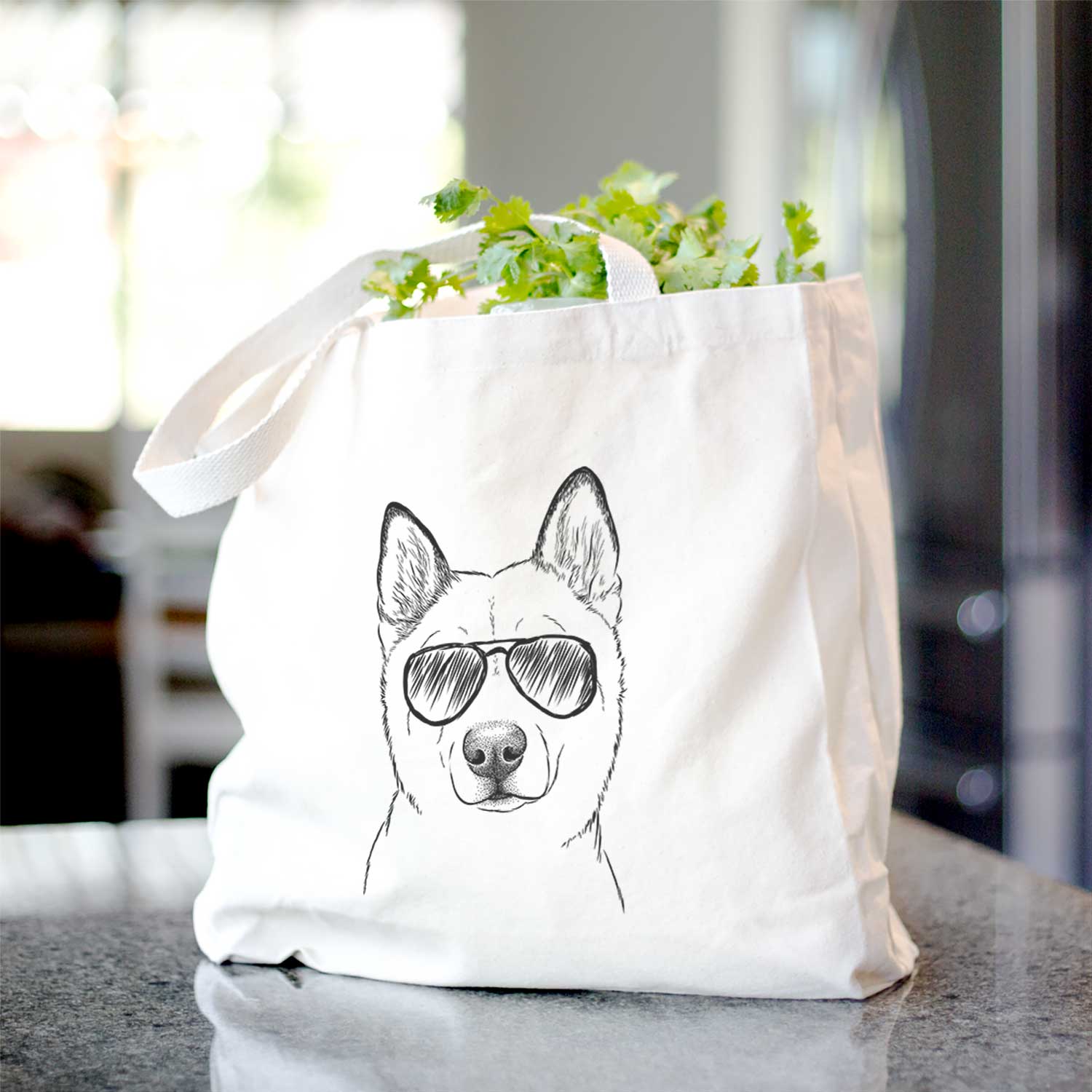 London the Siberian Husky - Tote Bag