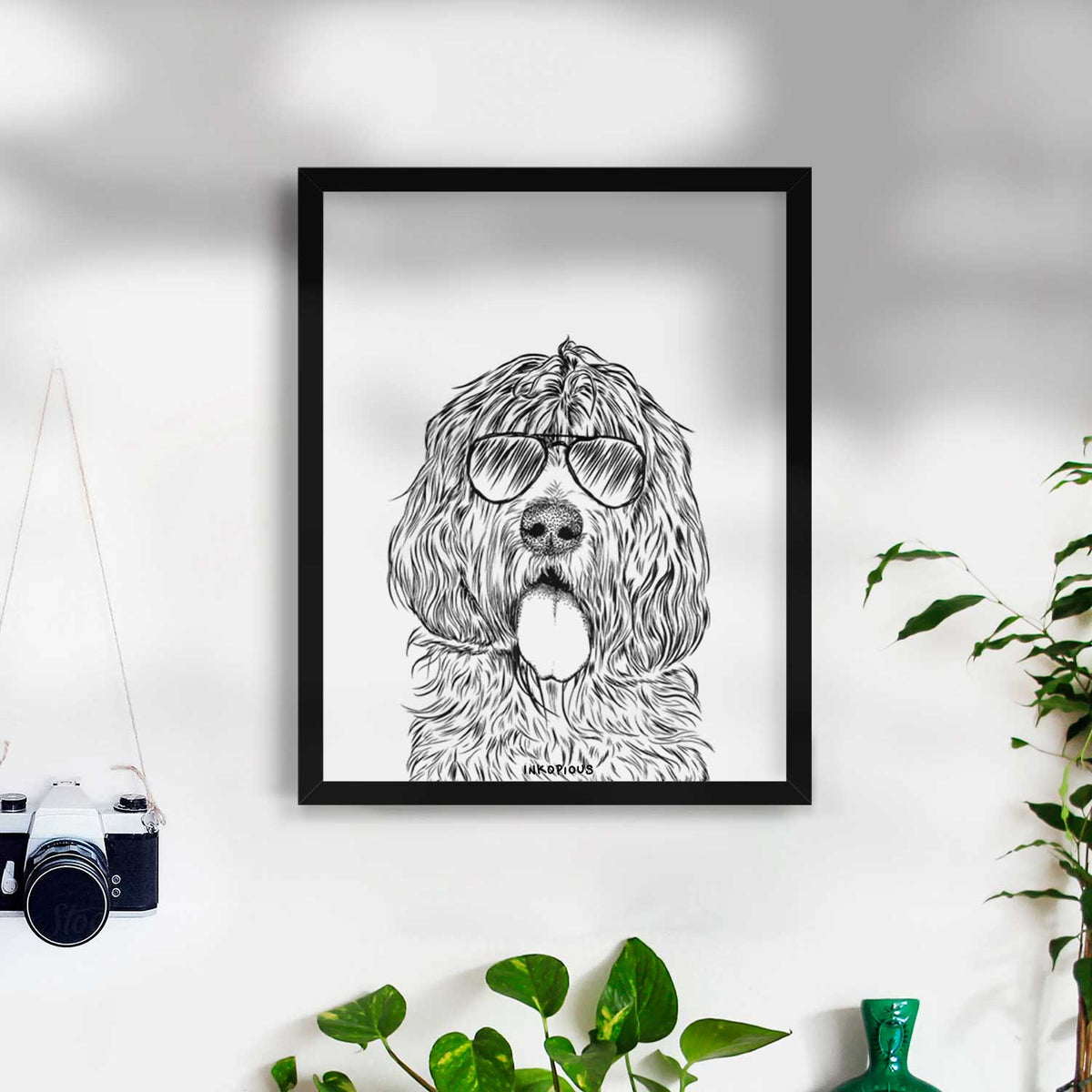 Lou the Otterhound Art Print