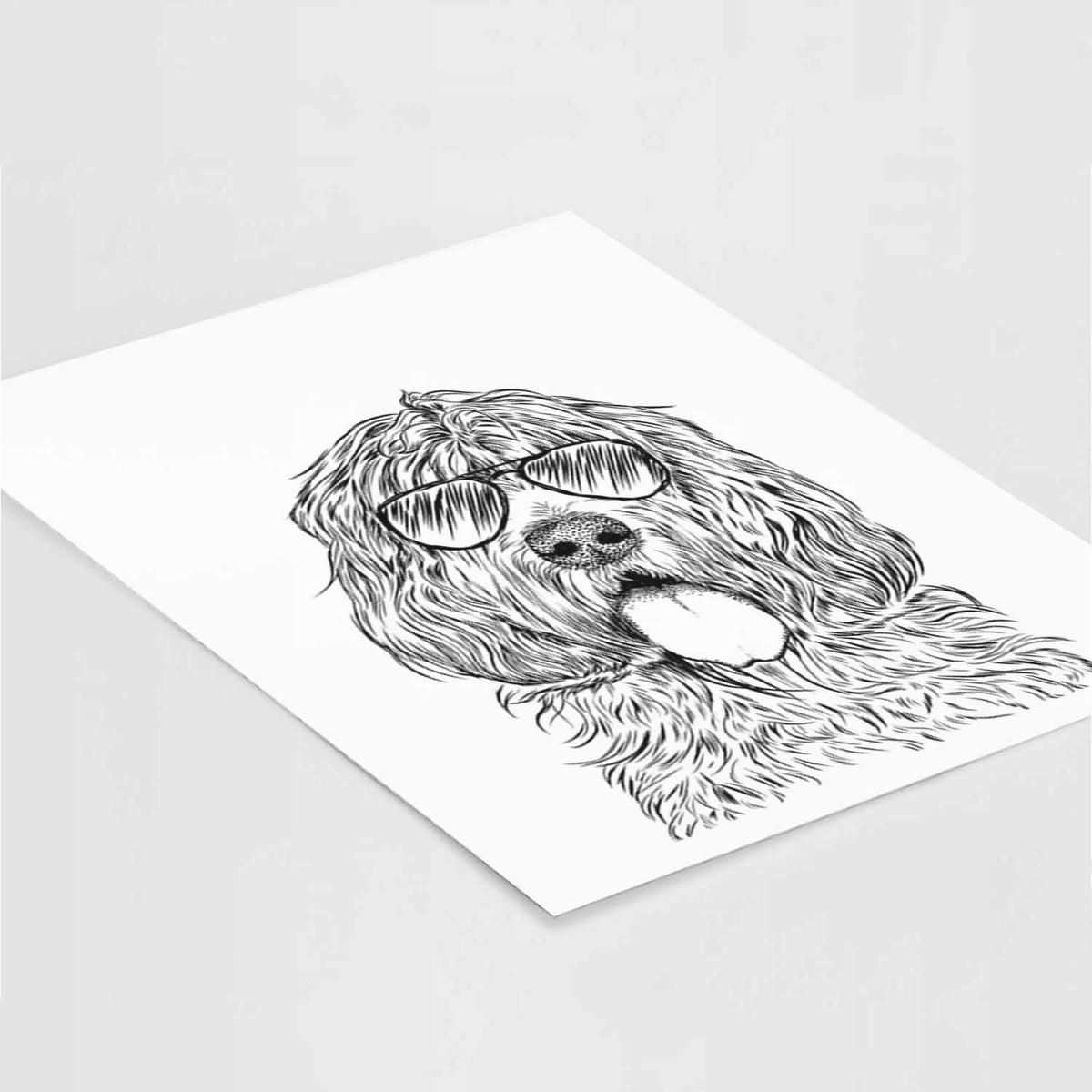 Lou the Otterhound Art Print