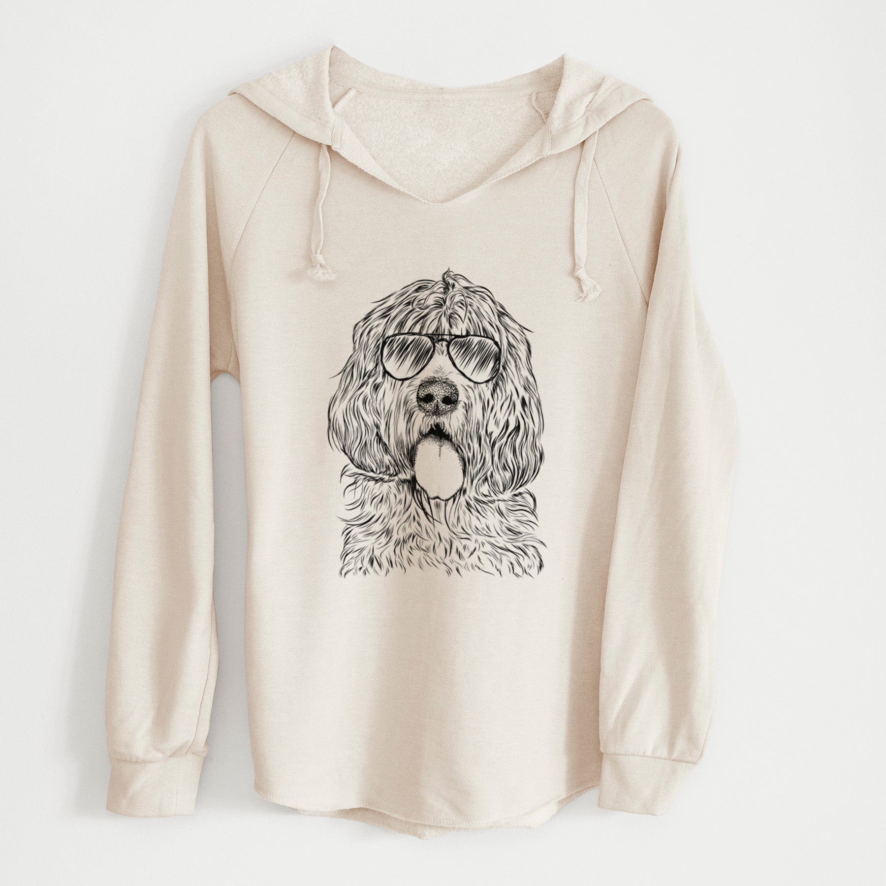 Aviator Lou the Otterhound - Cali Wave Hooded Sweatshirt