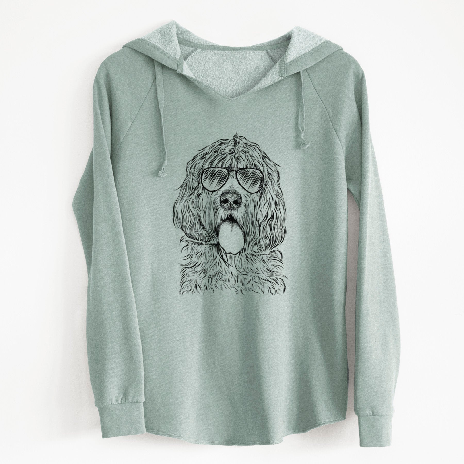 Aviator Lou the Otterhound - Cali Wave Hooded Sweatshirt