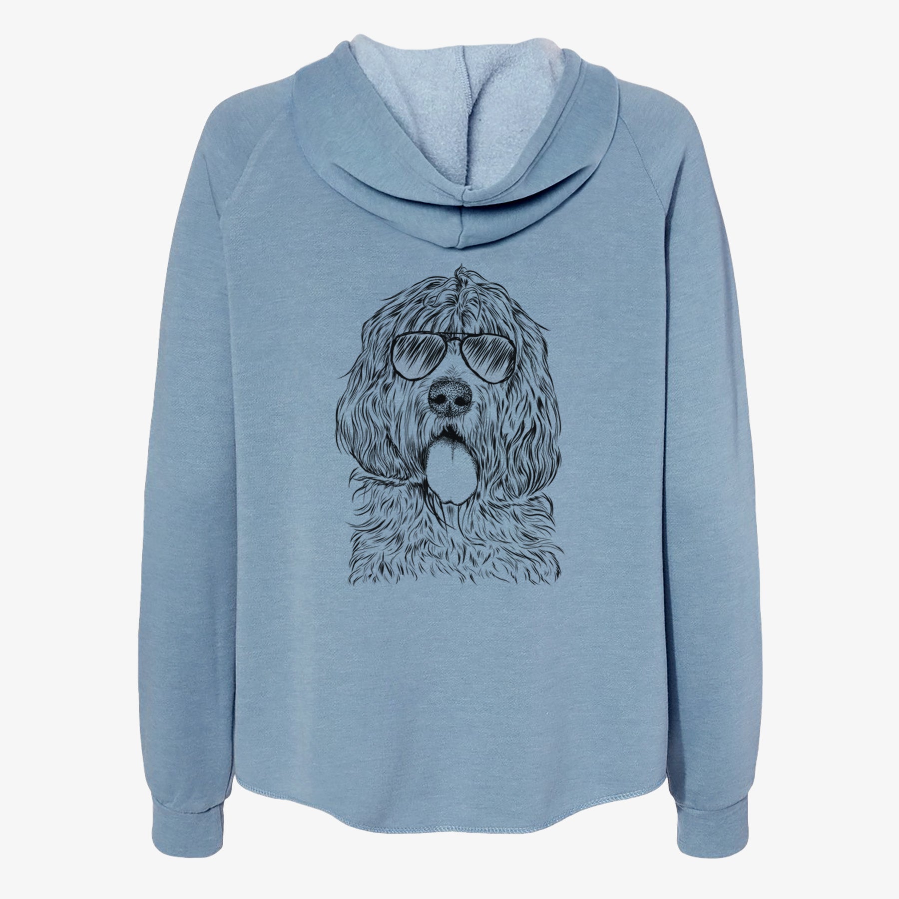 Lou the Otterhound - Women's Cali Wave Zip-Up Sweatshirt