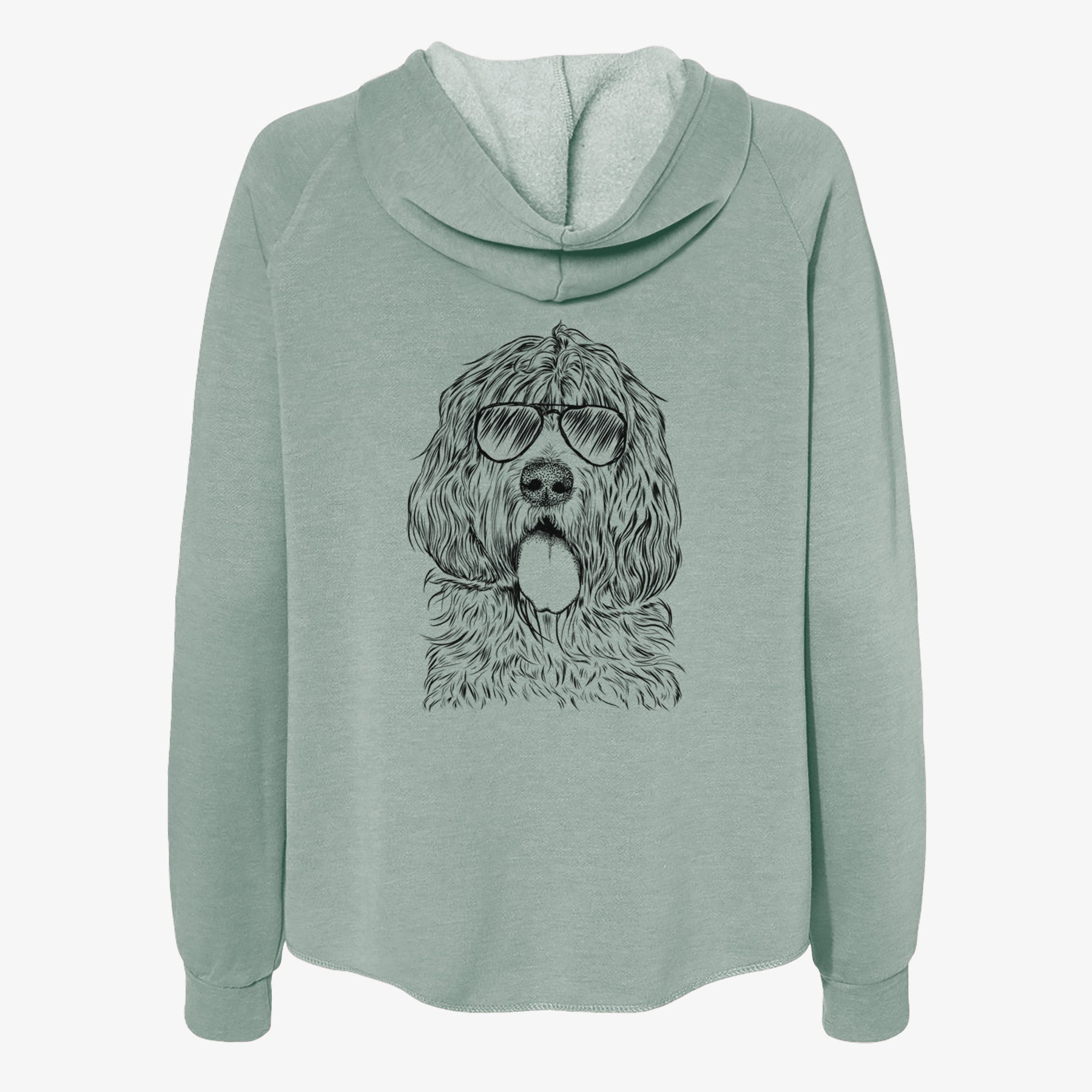 Lou the Otterhound - Women's Cali Wave Zip-Up Sweatshirt