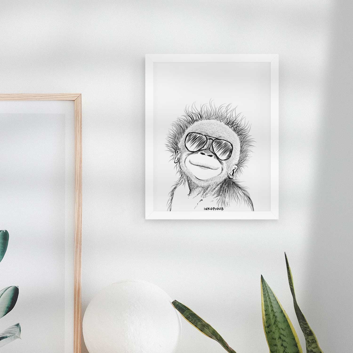 Louie the Baby Orangutan Art Print