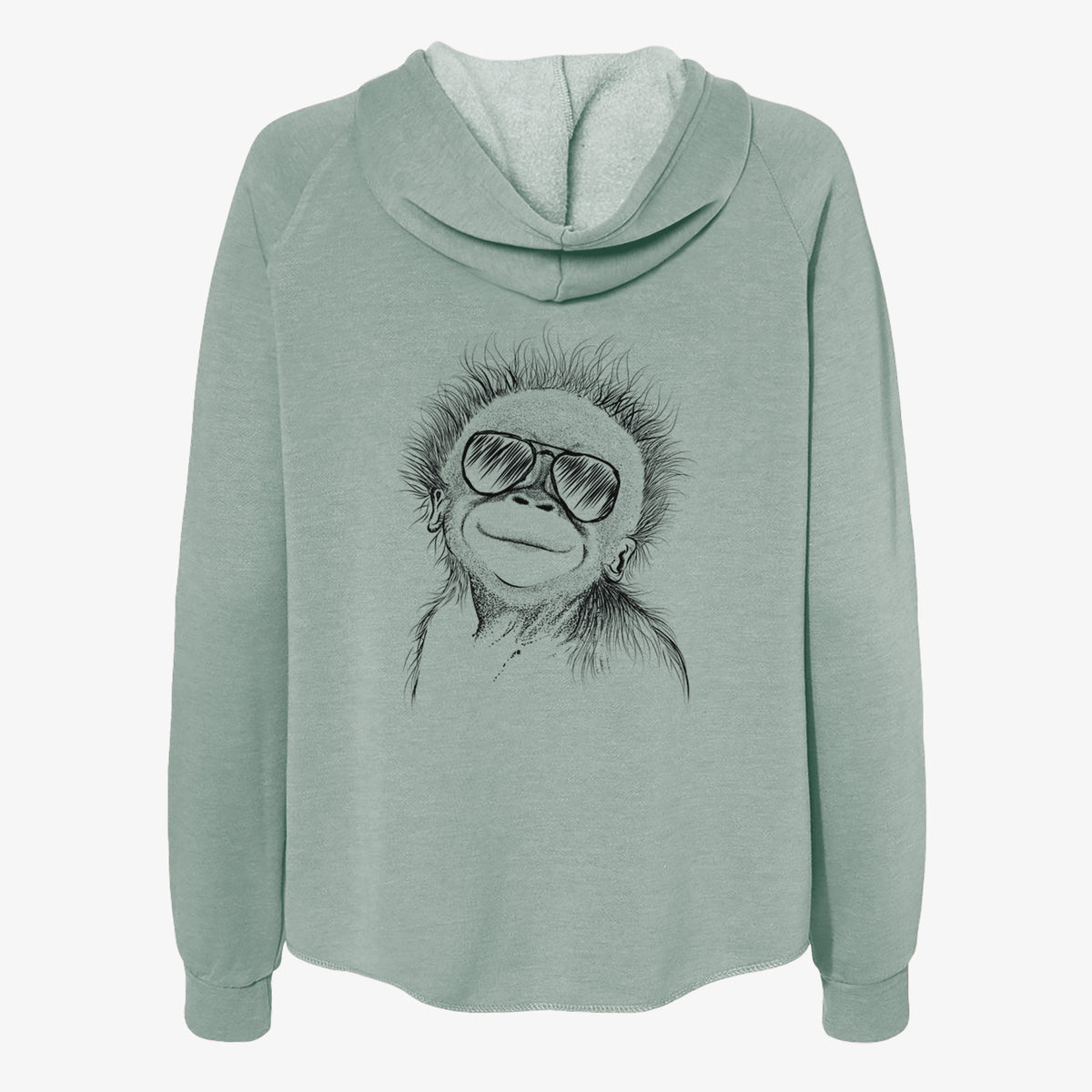 Louie the Baby Orangutan - Women's Cali Wave Zip-Up Sweatshirt