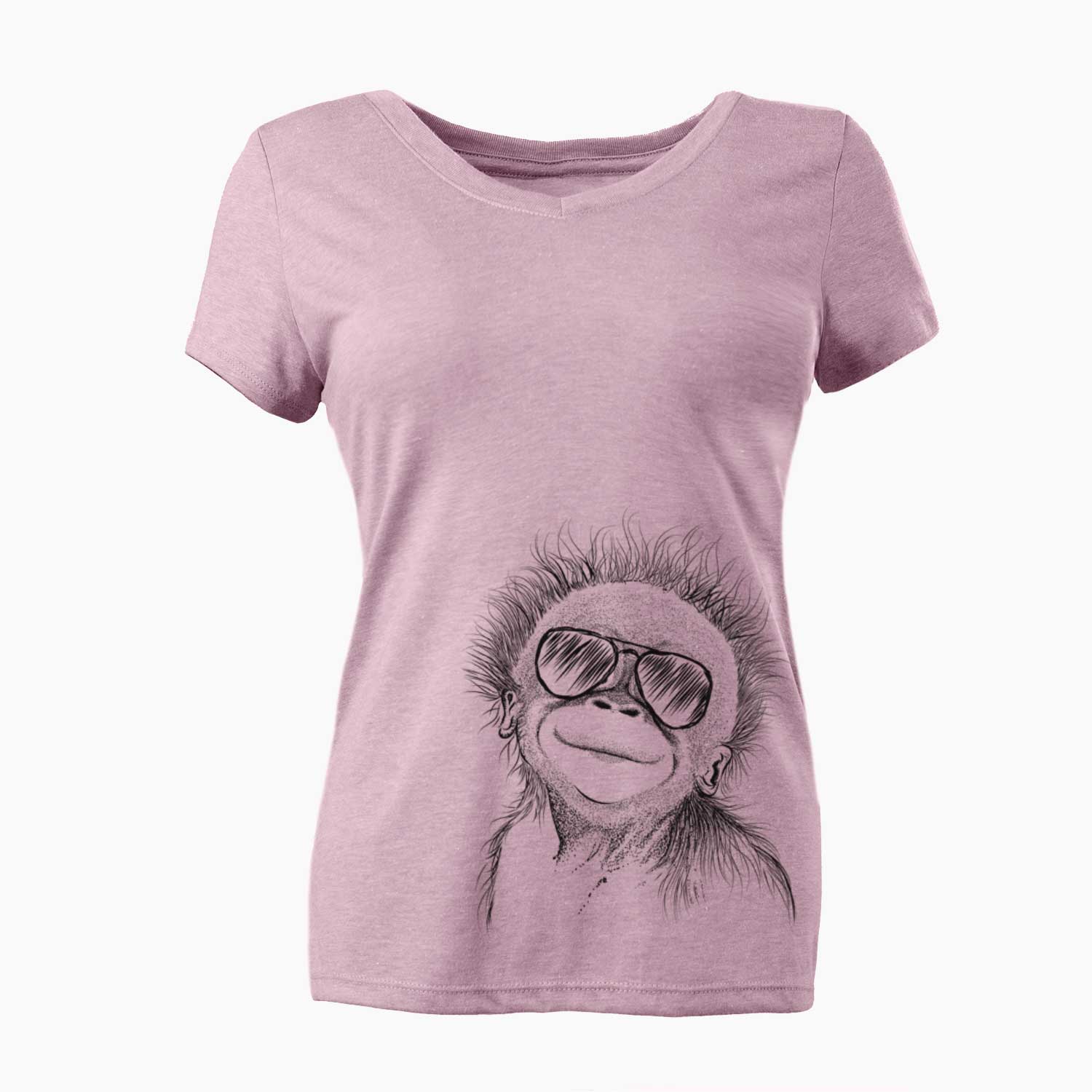 Aviator Louie the Baby Orangutan - Women's V-neck Shirt