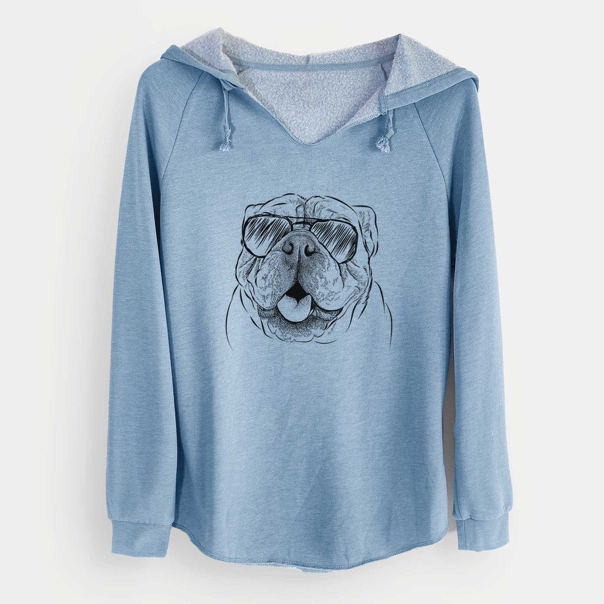 Aviator Louie the English Bulldog - Cali Wave Hooded Sweatshirt