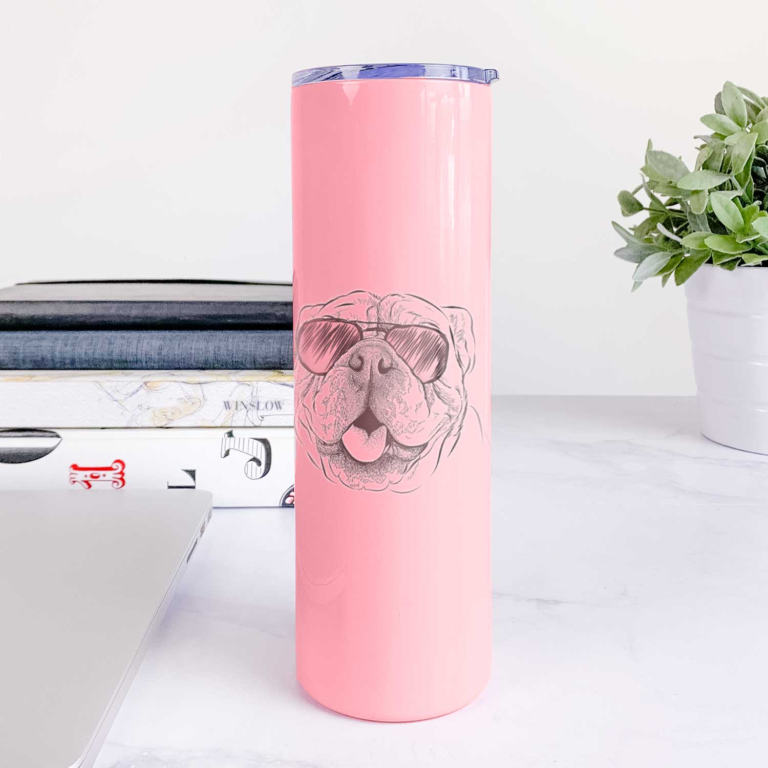 Louie the English Bulldog - 20oz Skinny Tumbler