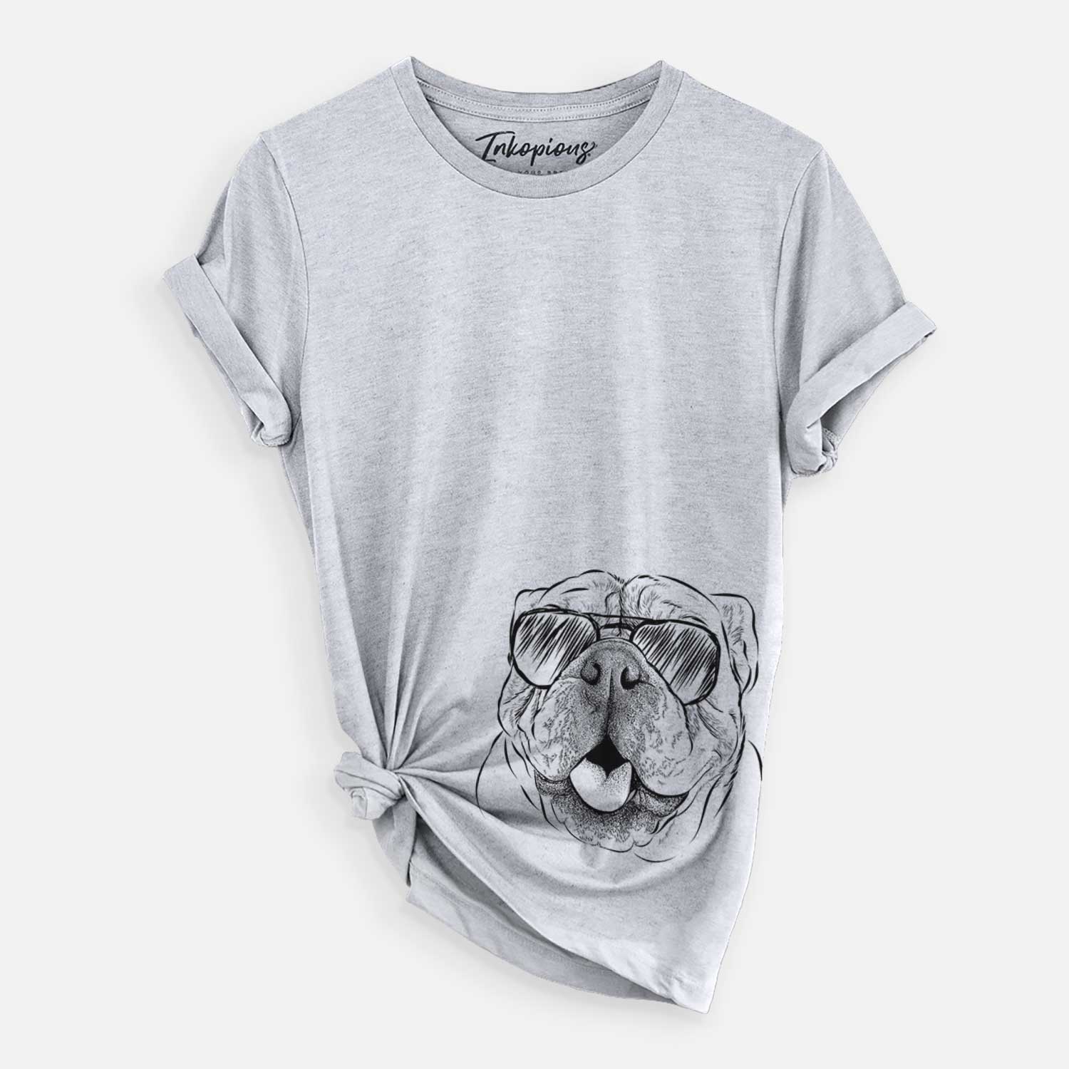 Aviator Louie the English Bulldog - Unisex Crewneck
