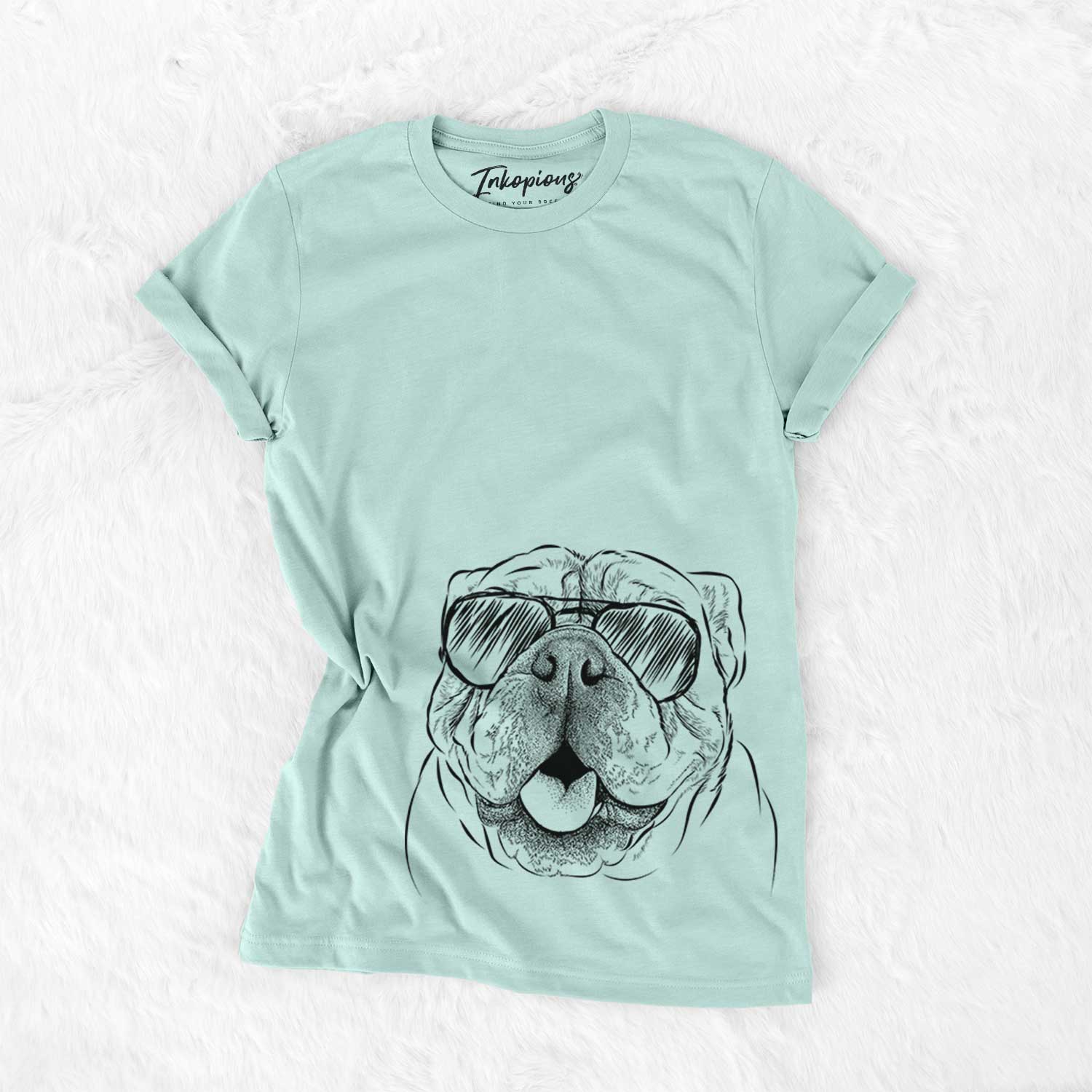 Aviator Louie the English Bulldog - Unisex Crewneck