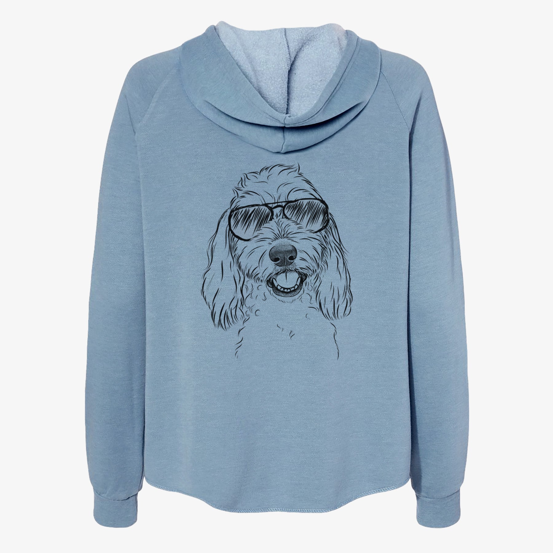 Louie the Coton de Tulear - Women's Cali Wave Zip-Up Sweatshirt