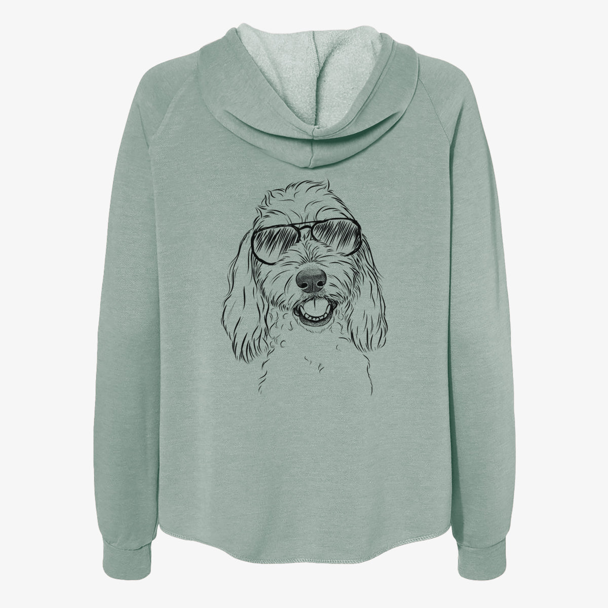 Louie the Coton de Tulear - Women's Cali Wave Zip-Up Sweatshirt