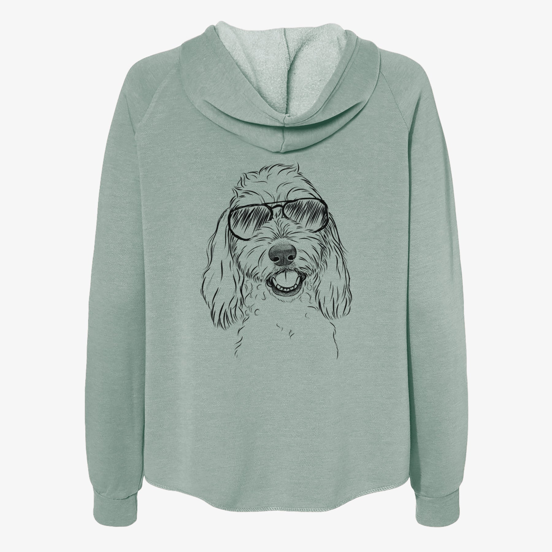 Louie the Coton de Tulear - Women's Cali Wave Zip-Up Sweatshirt