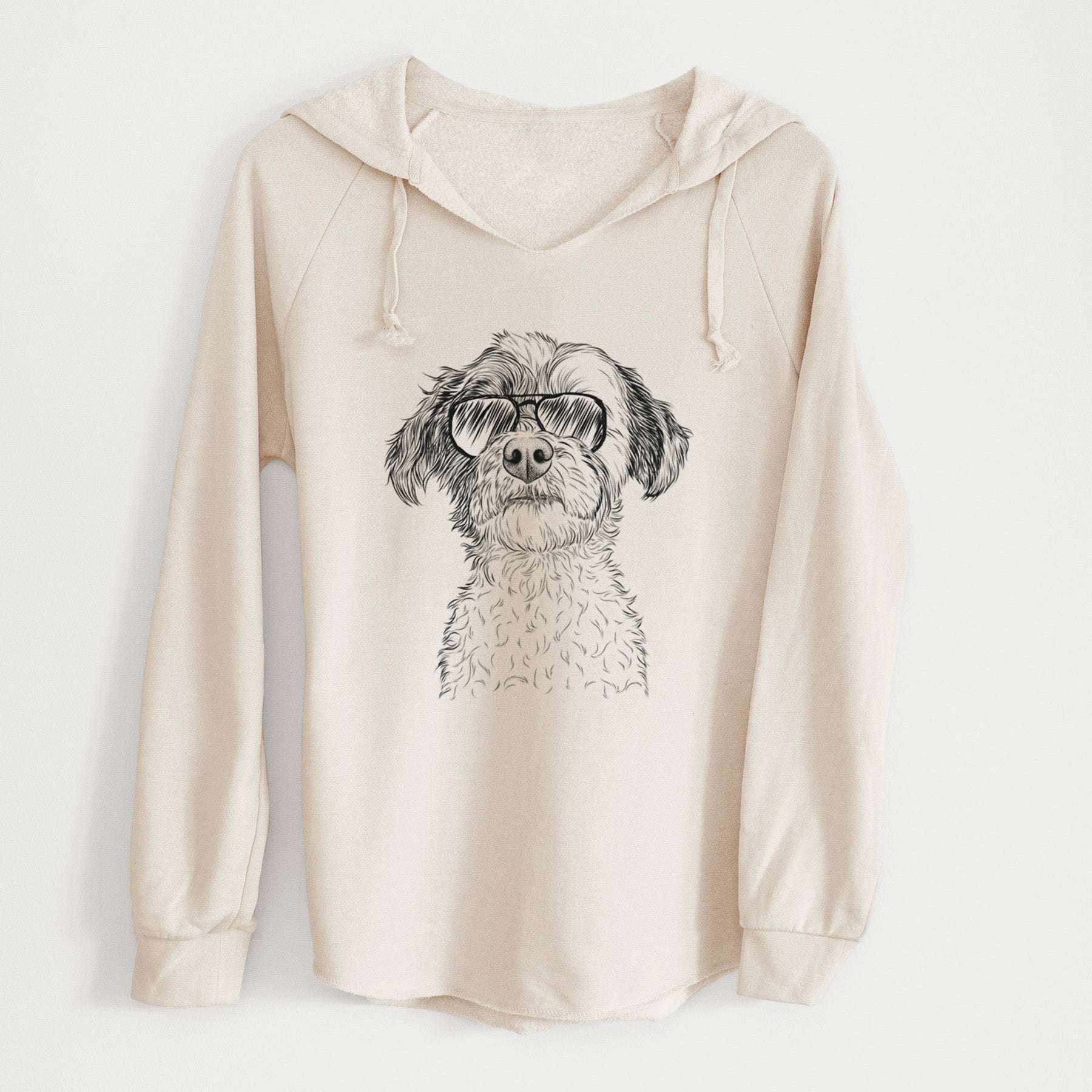 Aviator Louise the Havanese - Cali Wave Hooded Sweatshirt