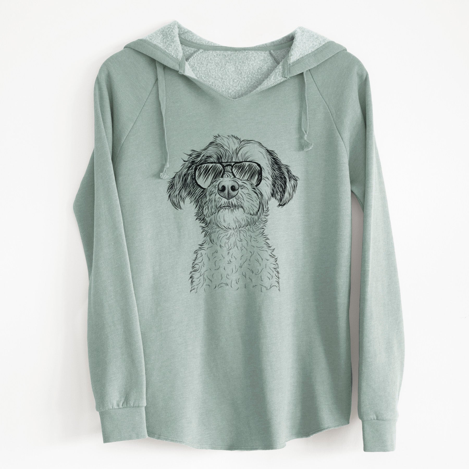 Aviator Louise the Havanese - Cali Wave Hooded Sweatshirt