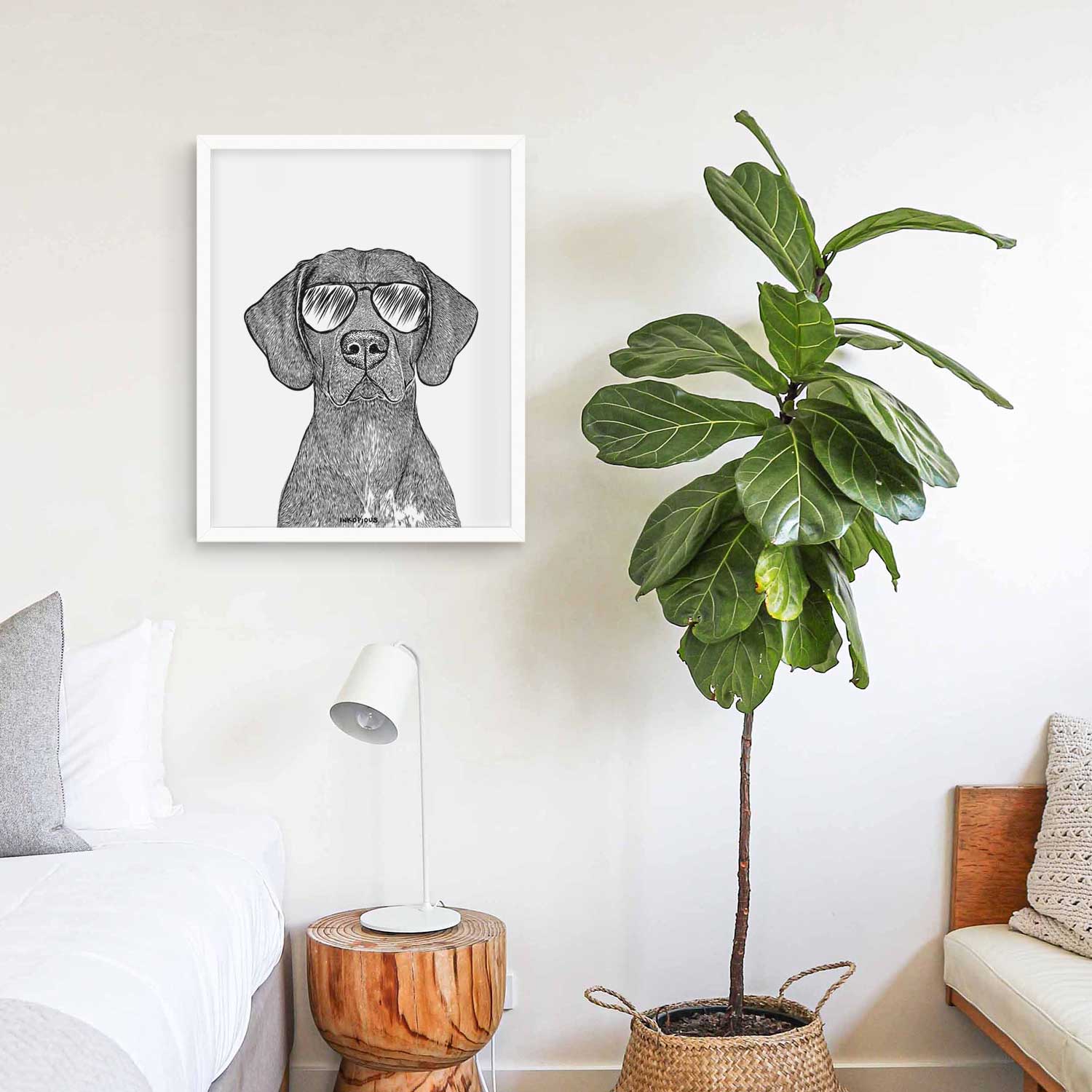 Lucifer the German Shorthaired Pointer Art Print