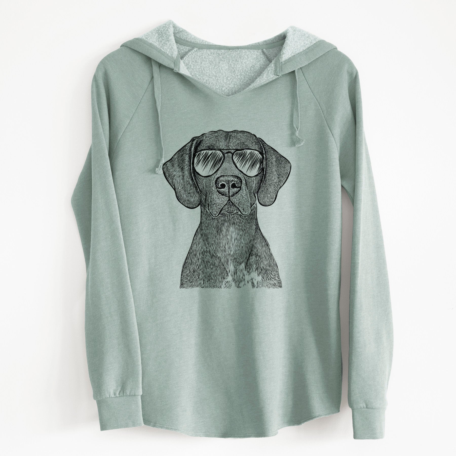 Aviator Lucifer the German Shorthaired Pointer - Cali Wave Hooded Sweatshirt