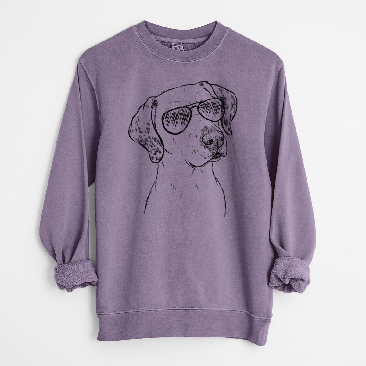 Aviator Lucky the Dalmatian - Unisex Pigment Dyed Crew Sweatshirt