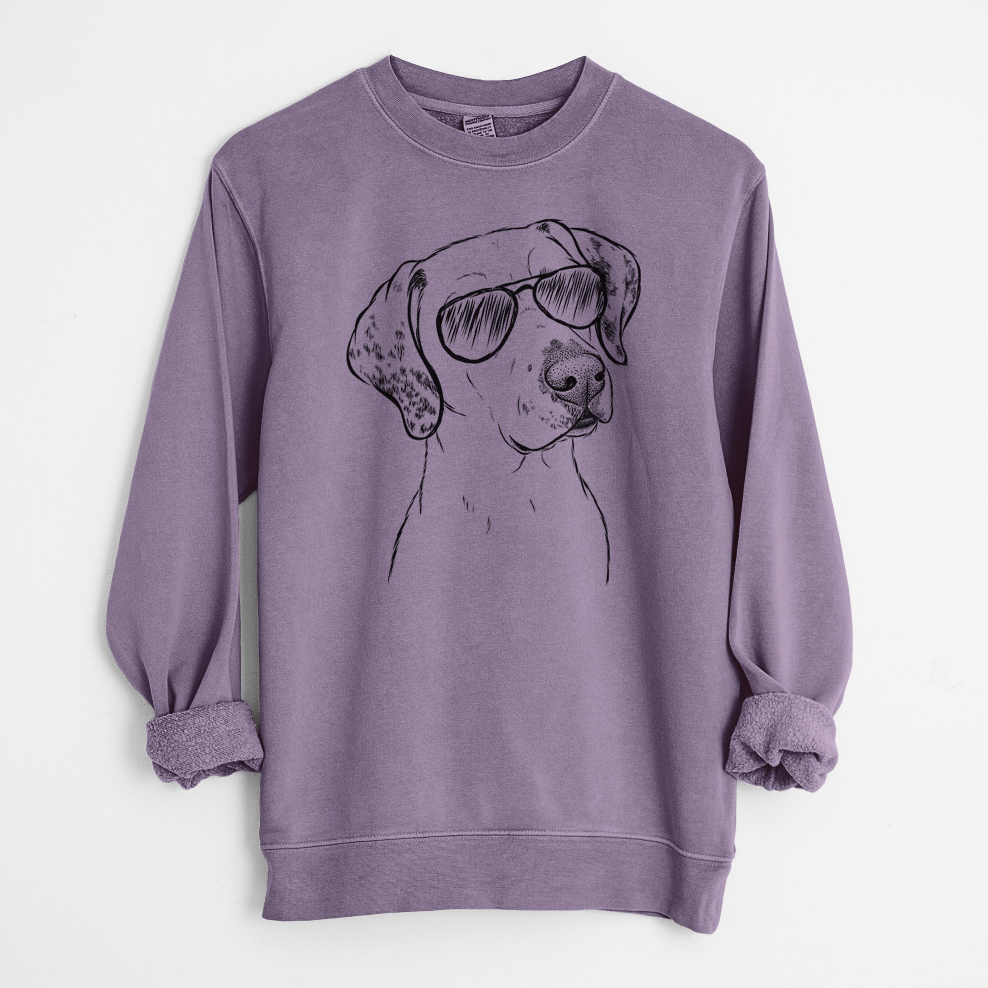 Aviator Lucky the Dalmatian - Unisex Pigment Dyed Crew Sweatshirt