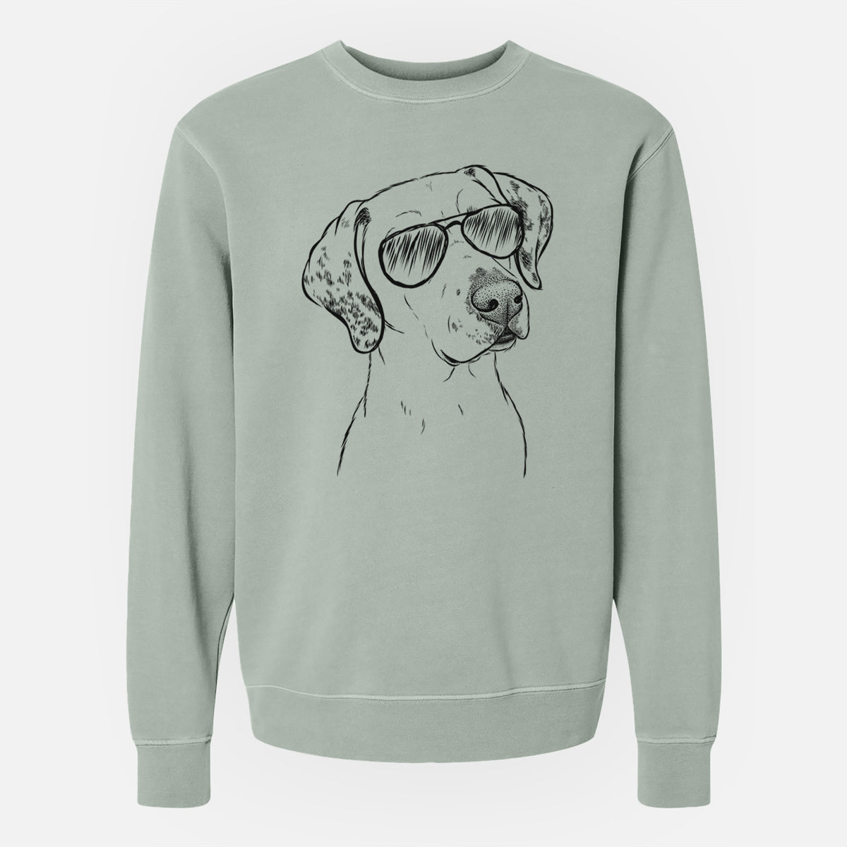 Aviator Lucky the Dalmatian - Unisex Pigment Dyed Crew Sweatshirt