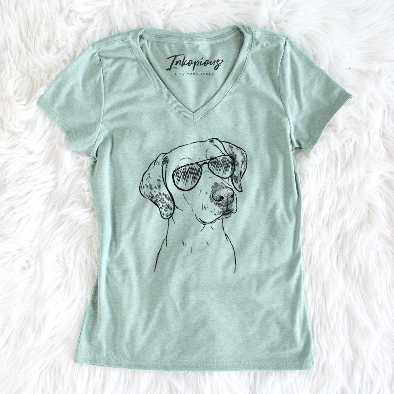 Aviator Lucky the Dalmatian - Women's V-neck Shirt