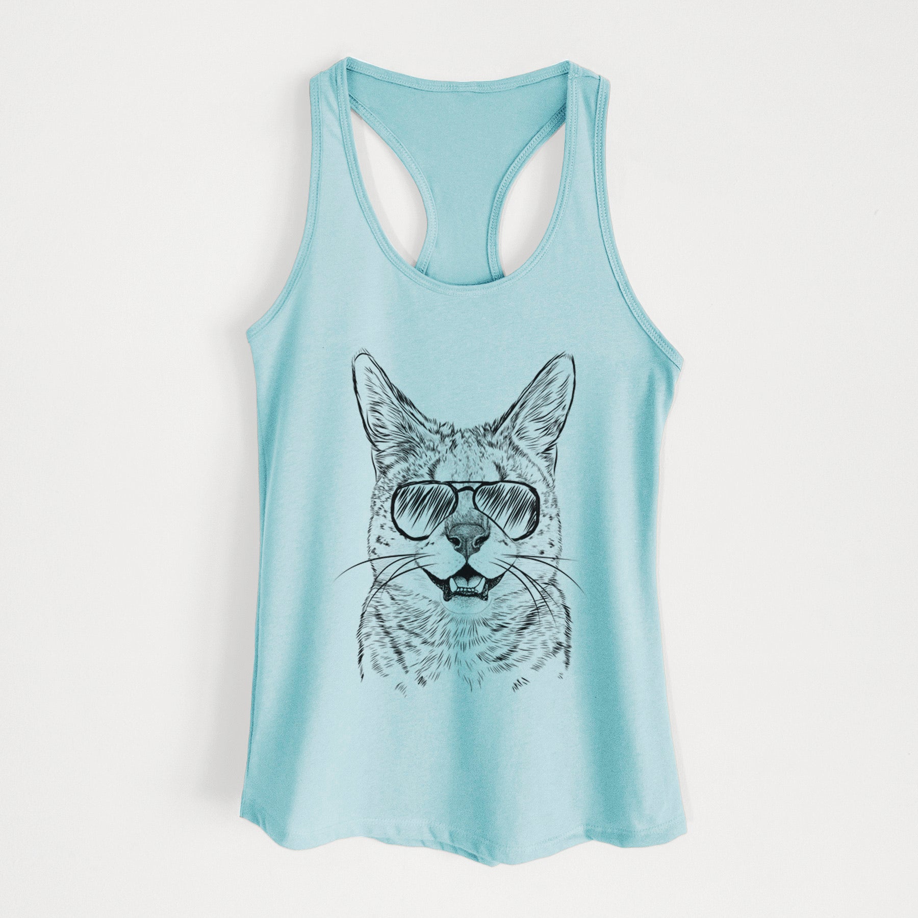 Lucky the Serval Cat - Women's Racerback Tanktop