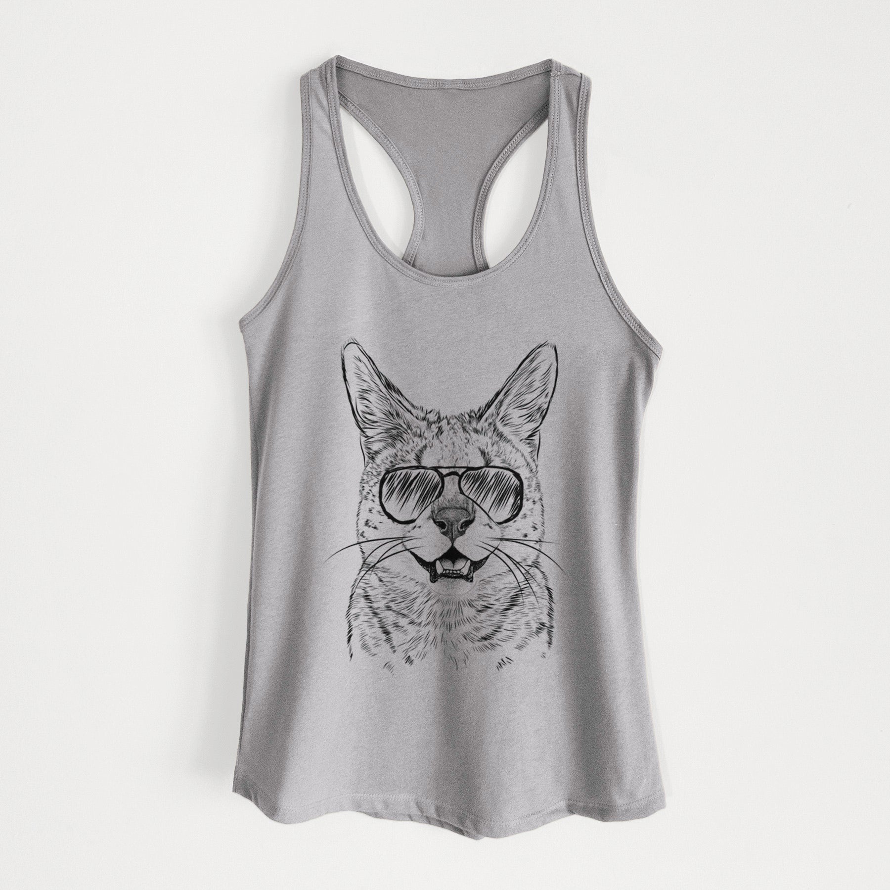 Lucky the Serval Cat - Women's Racerback Tanktop