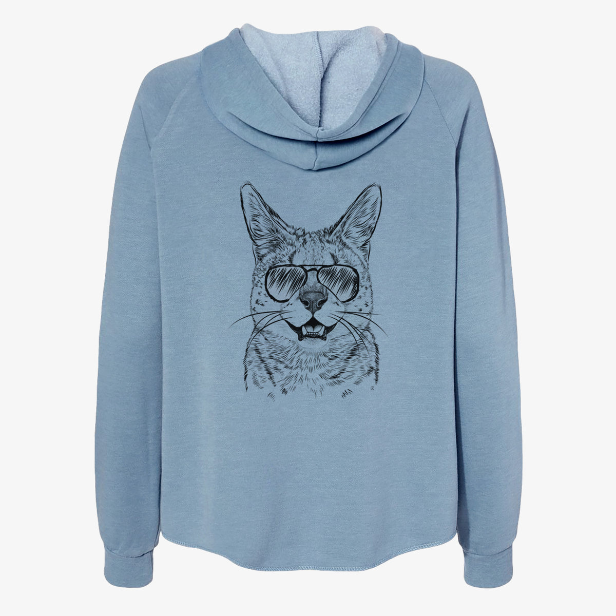 Lucky the Serval Cat - Women's Cali Wave Zip-Up Sweatshirt