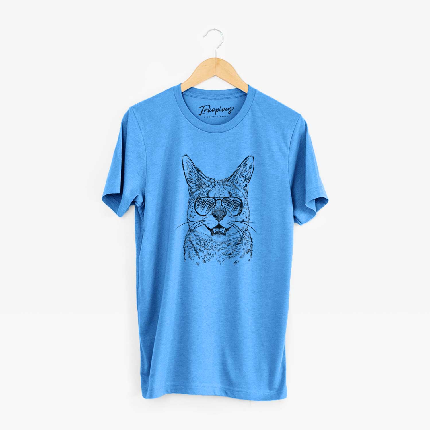 Aviator Lucky the Serval Cat - Unisex Crewneck