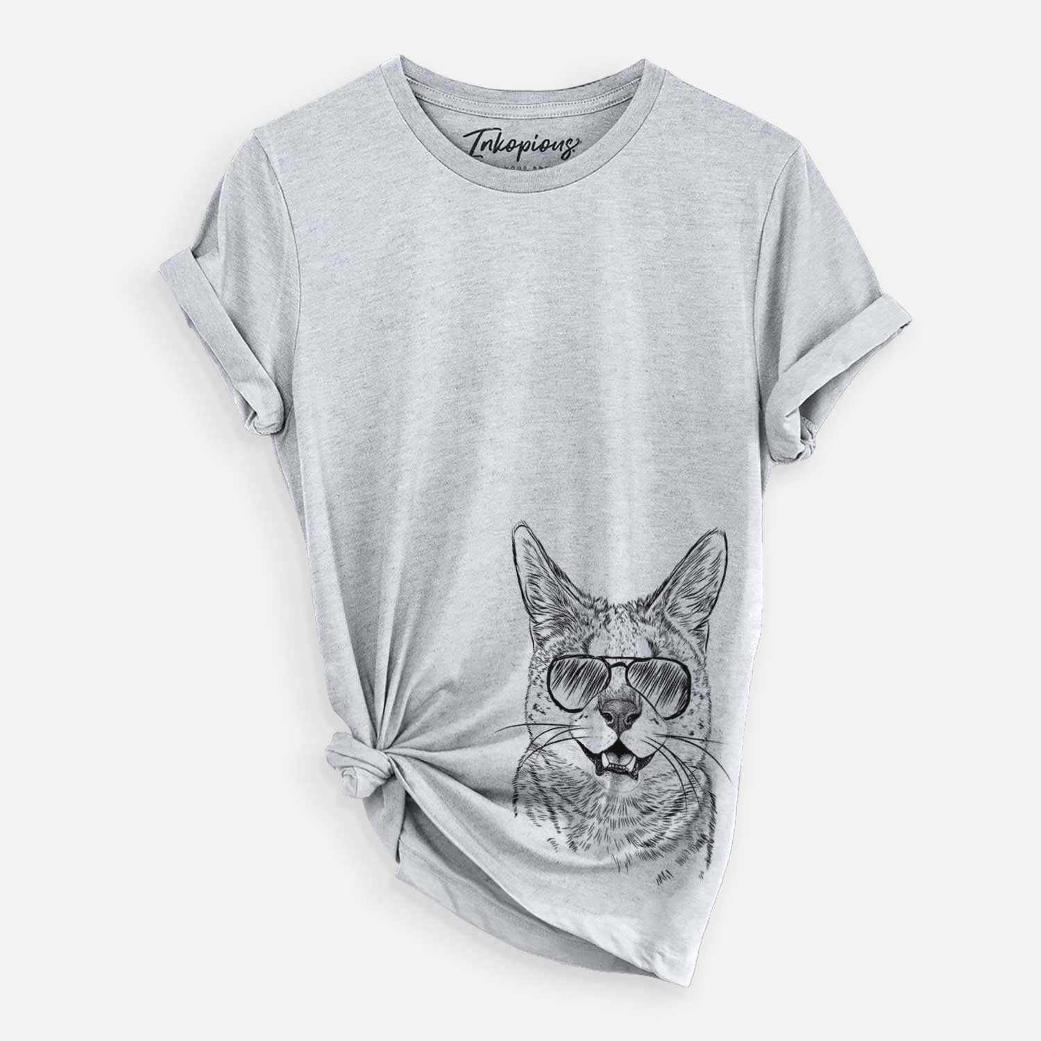 Aviator Lucky the Serval Cat - Unisex Crewneck